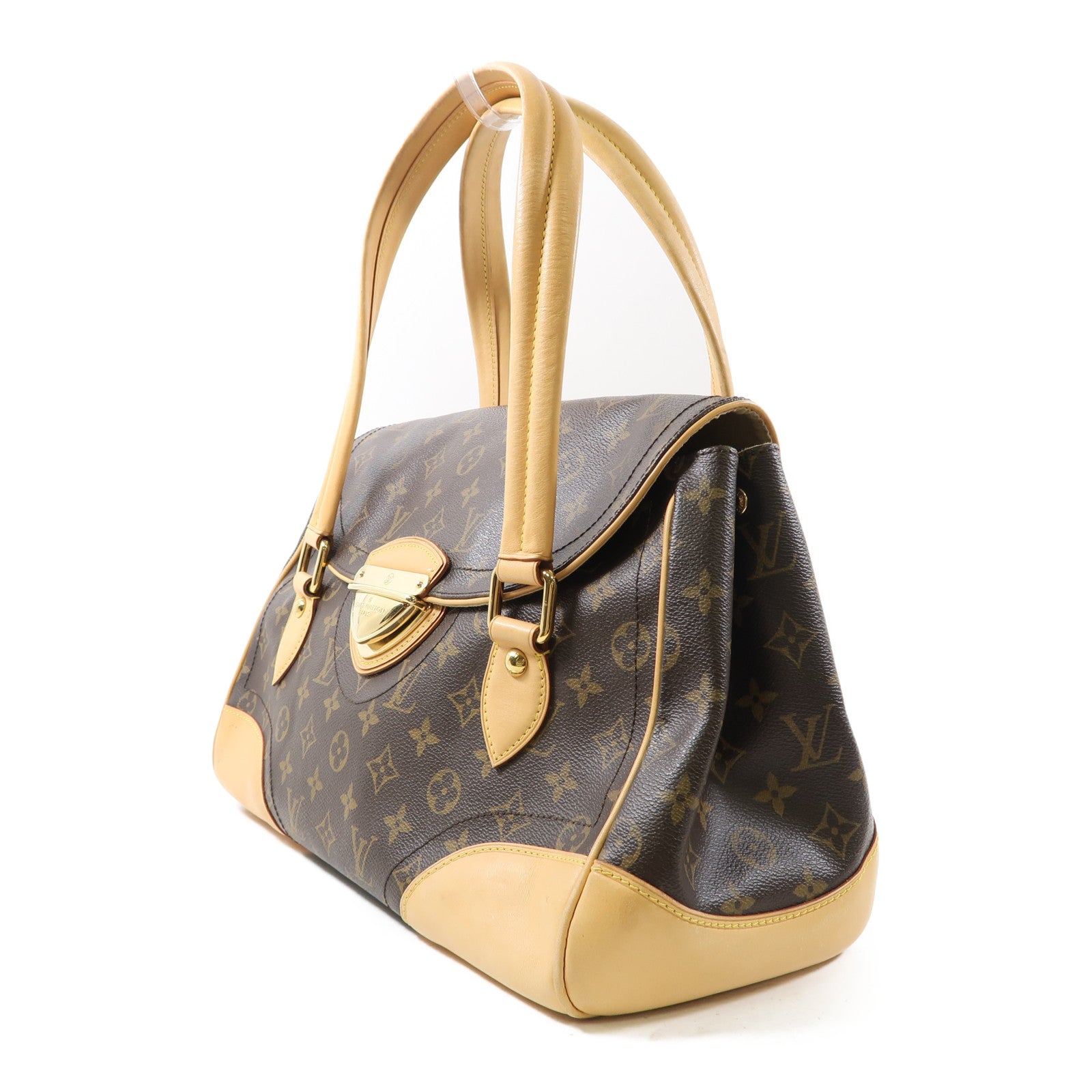 LOUIS VUITTON Monogram Beverly GM金扣手挽袋/肩背袋啡色