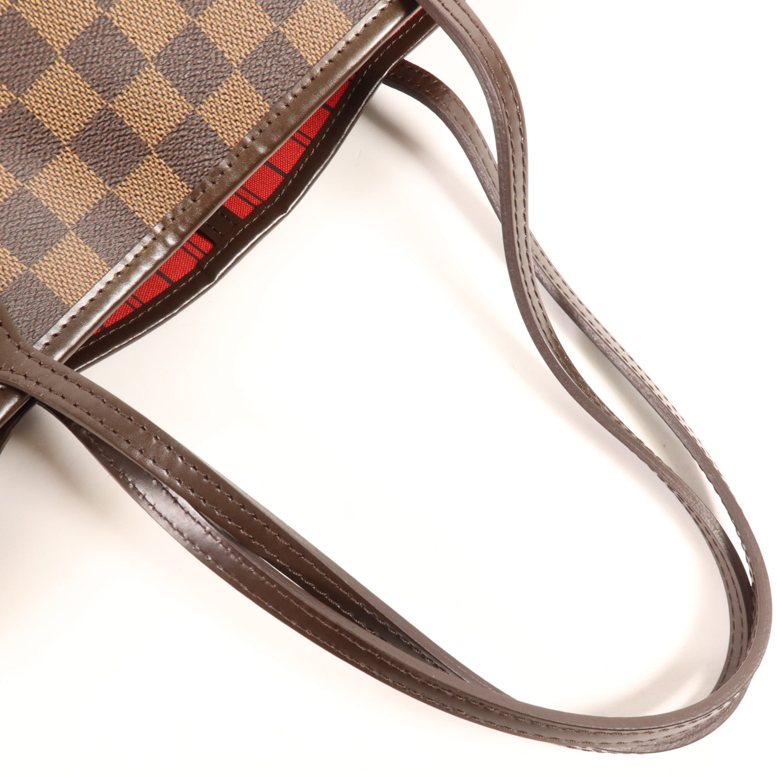 LOUIS VUITTON Damier Neverfull MM金扣肩背袋/手挽袋