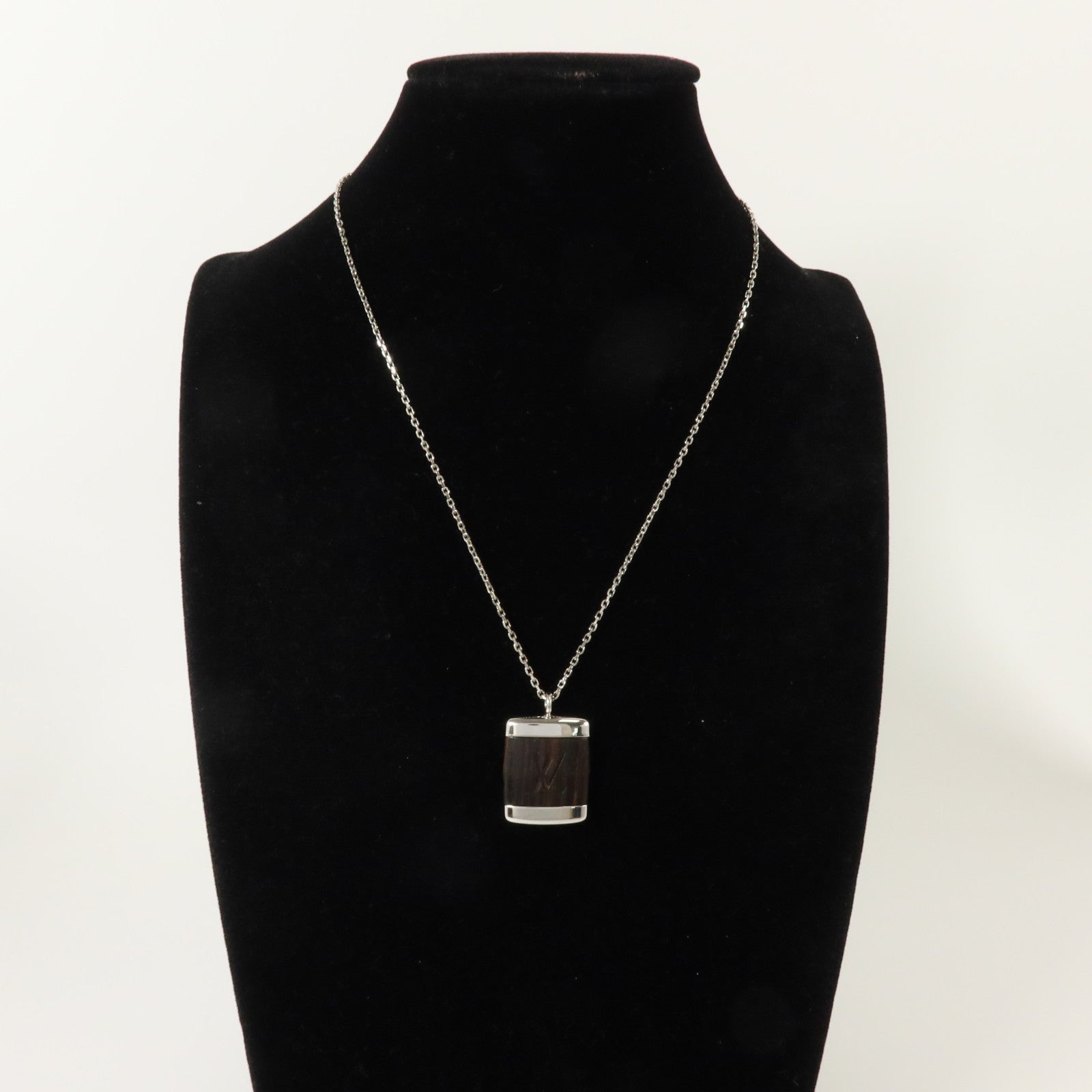 LOUIS VUITTON 金屬/木質Pendentif Bois Necklace項鏈