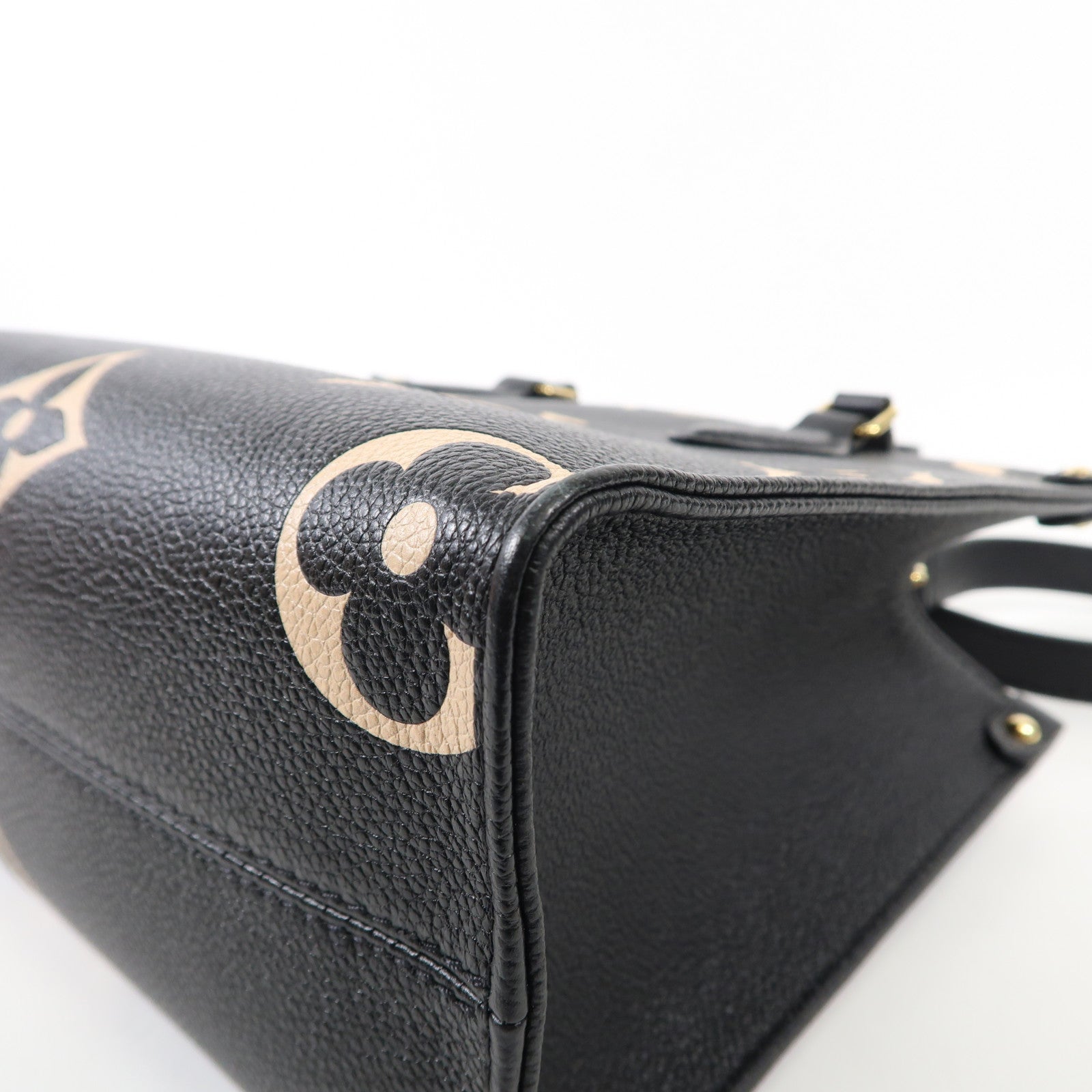 LOUIS VUITTON Monogram Empreinte On The Go PM金扣手挽肩背兩用袋