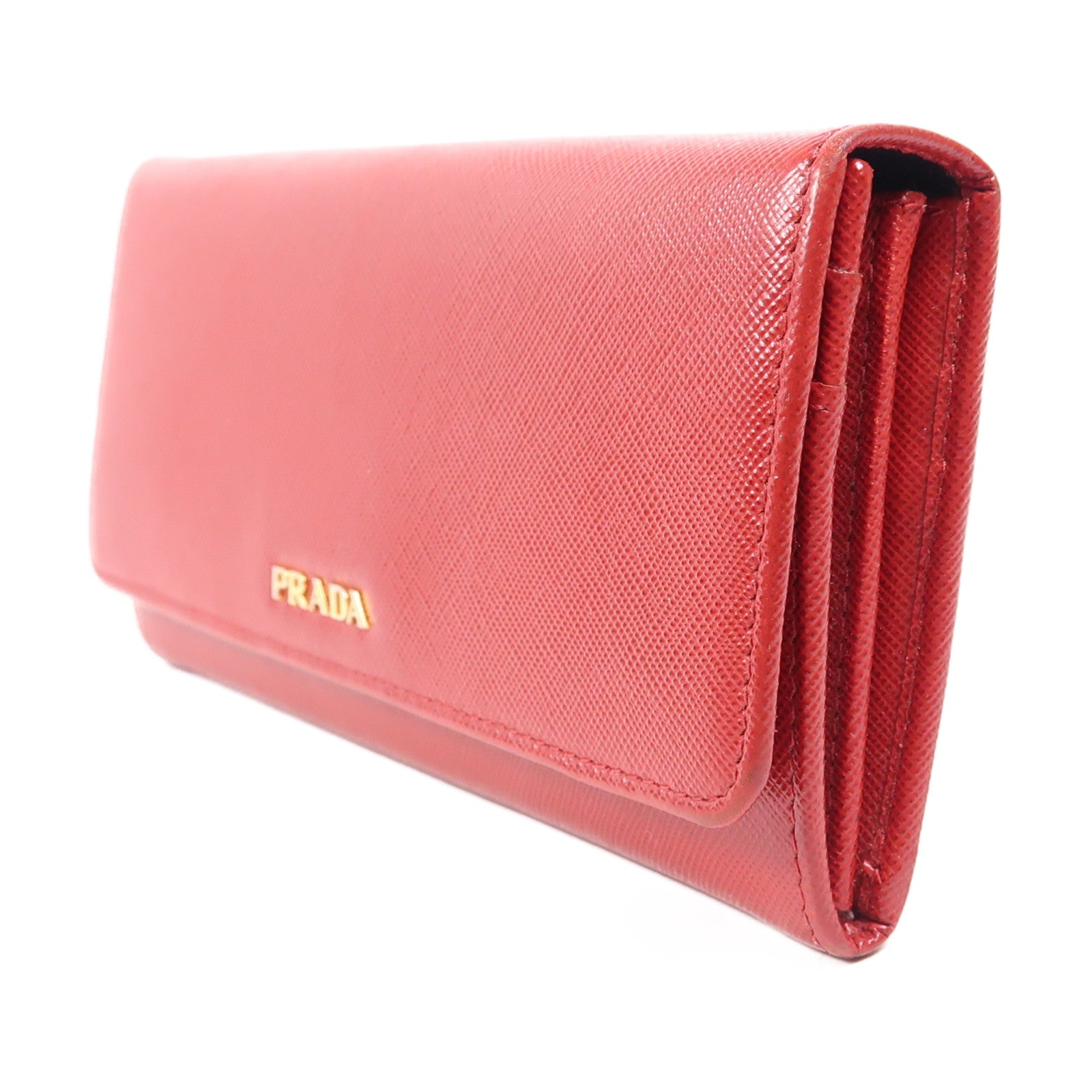 PRADA Saffiano皮革Long Wallet金扣長錢包