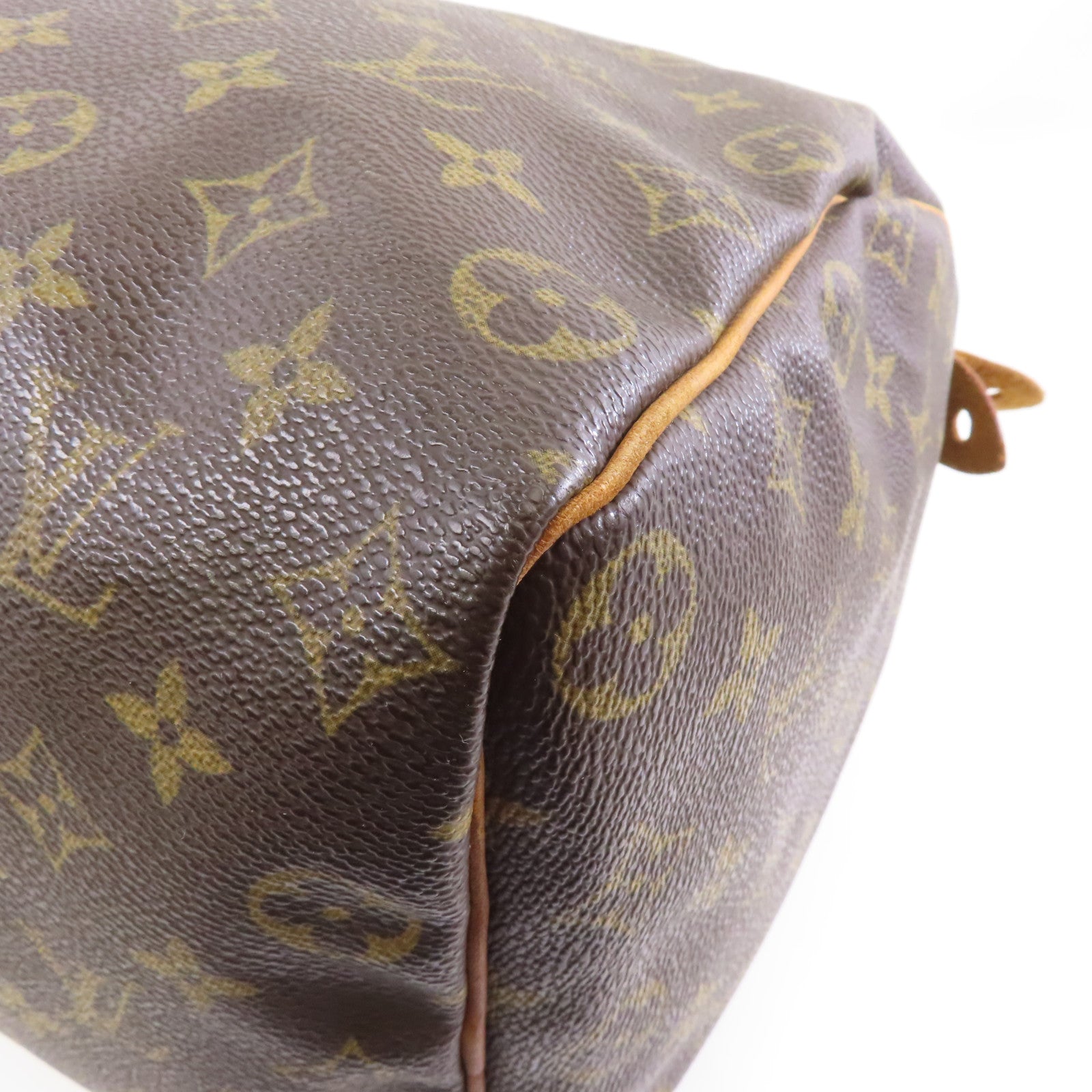 LOUIS VUITTON Monogram Speedy 35金扣手挽袋啡色