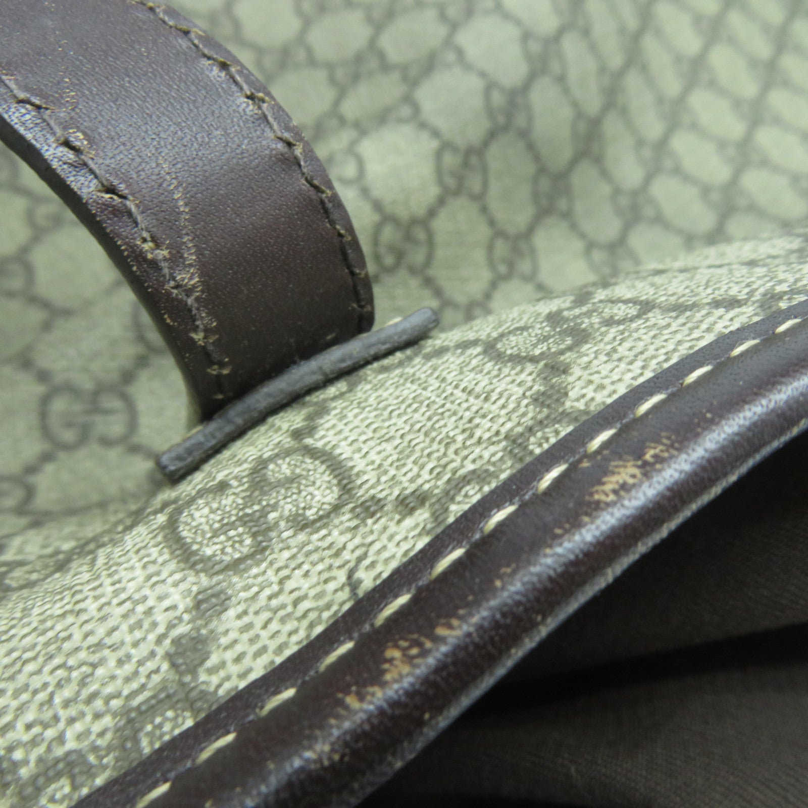 GUCCI 塗層帆布Shoulder Tote肩背袋/手挽袋啡色