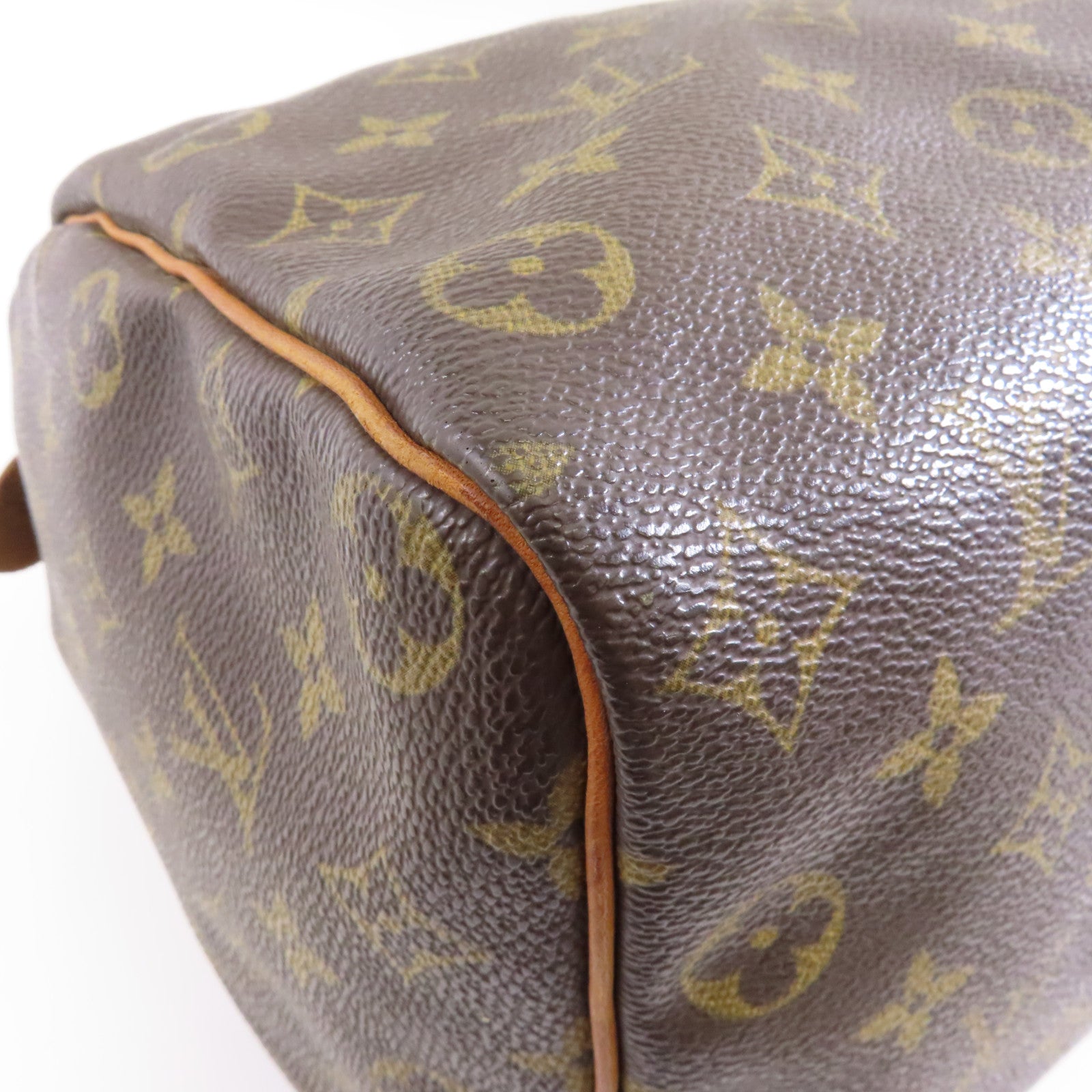 LOUIS VUITTON Monogram Speedy 35金扣手挽袋啡色