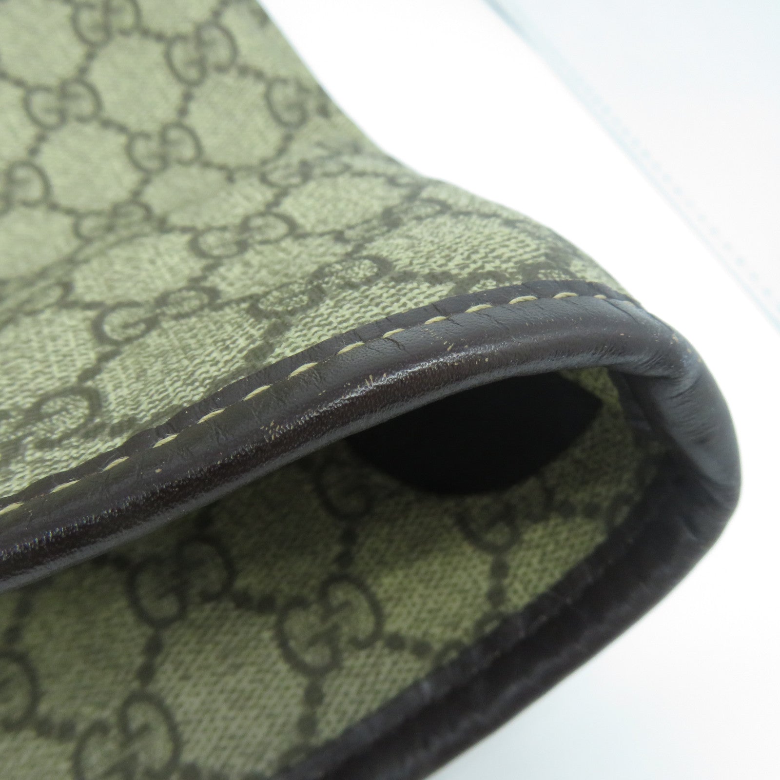 GUCCI 塗層帆布Shoulder Tote肩背袋/手挽袋啡色