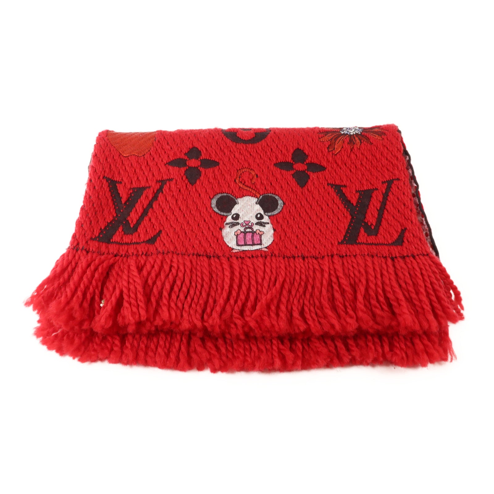 LOUIS VUITTON 羊毛/絲質Scarf圍巾