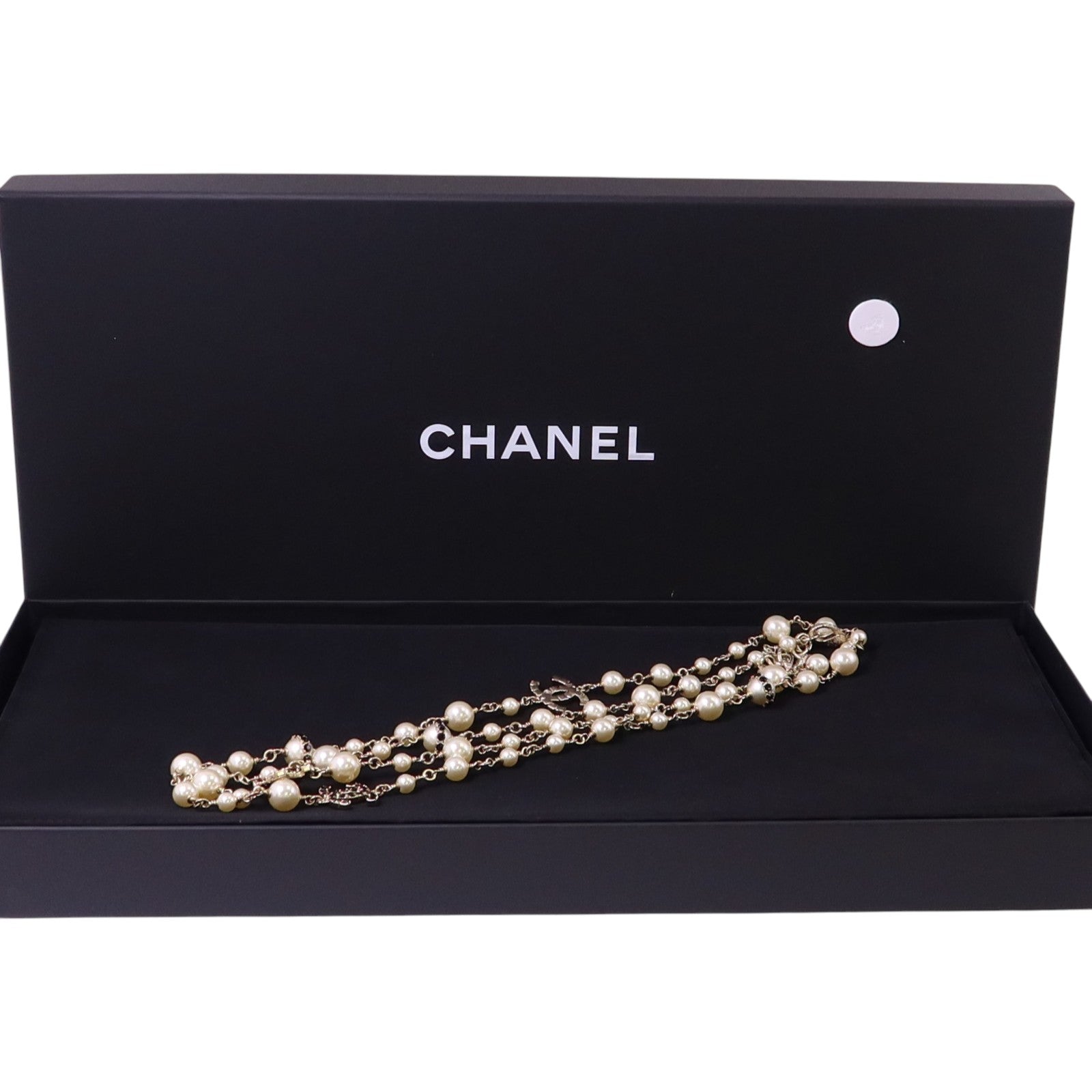 CHANEL 金屬/仿珍珠/水鑽Necklace金扣項鏈