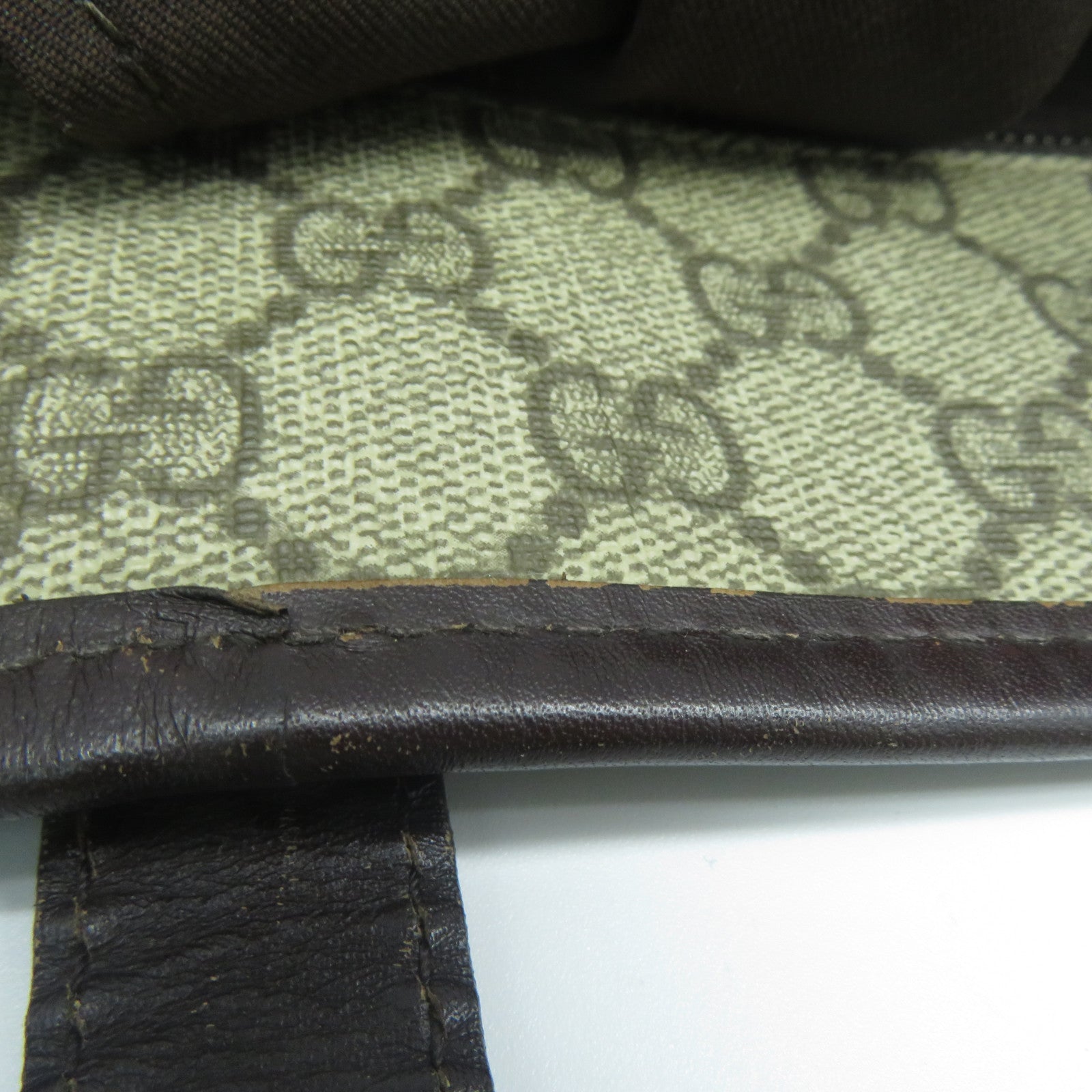 GUCCI 塗層帆布Shoulder Tote肩背袋/手挽袋啡色