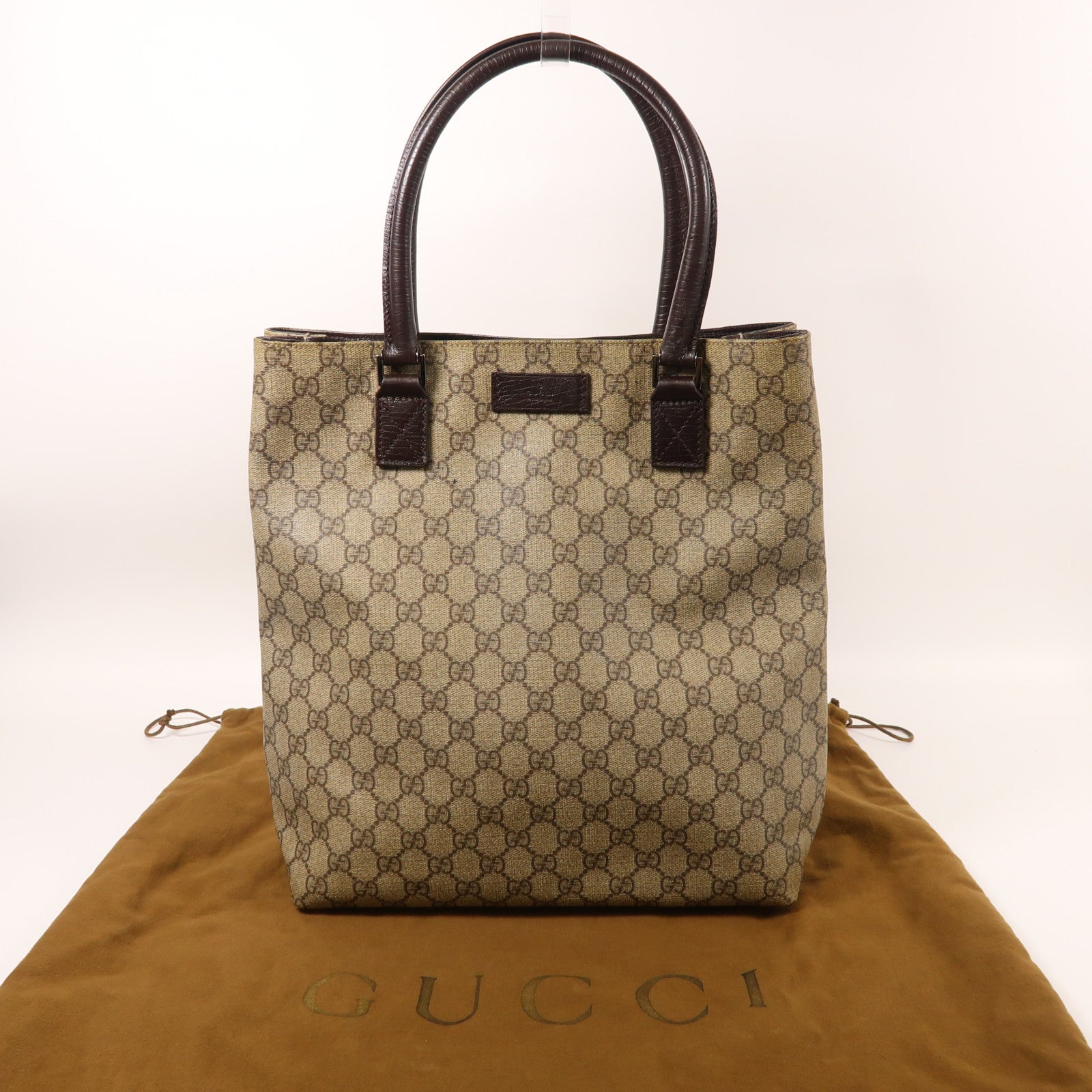 GUCCI 塗層帆布Shoulder Bag銀扣肩背袋