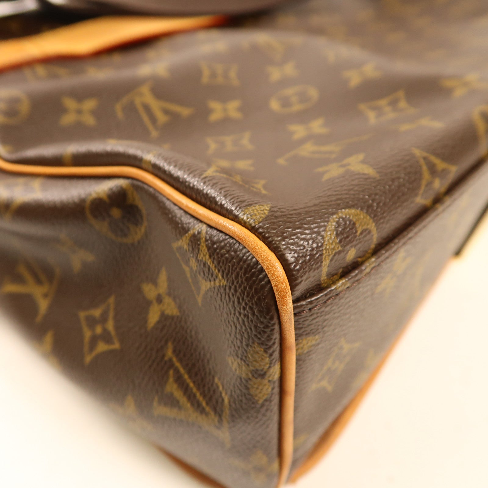 LOUIS VUITTON Monogram Abbesses金扣肩背袋棕色