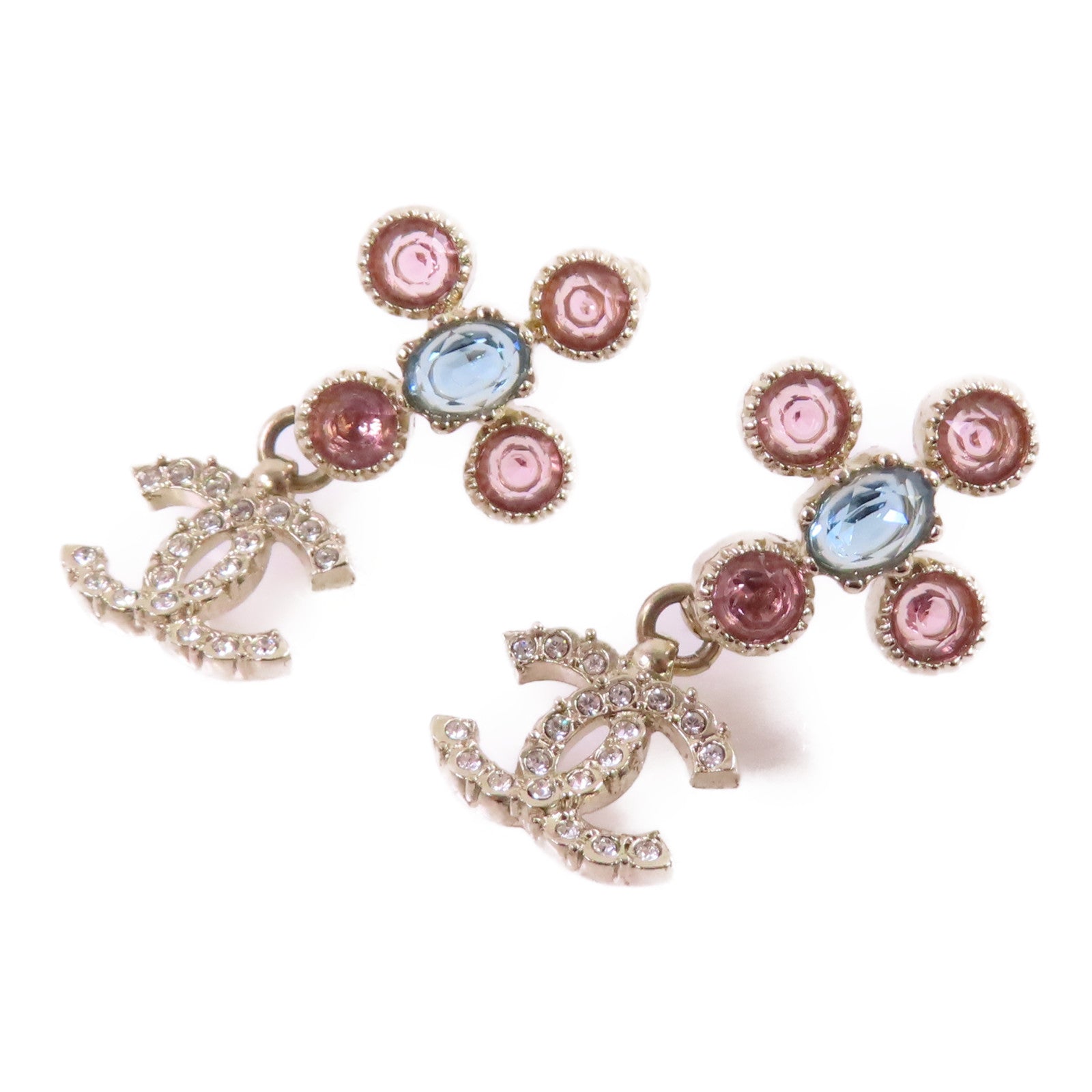 CHANEL 金屬/彩色水鑽Earrings耳環