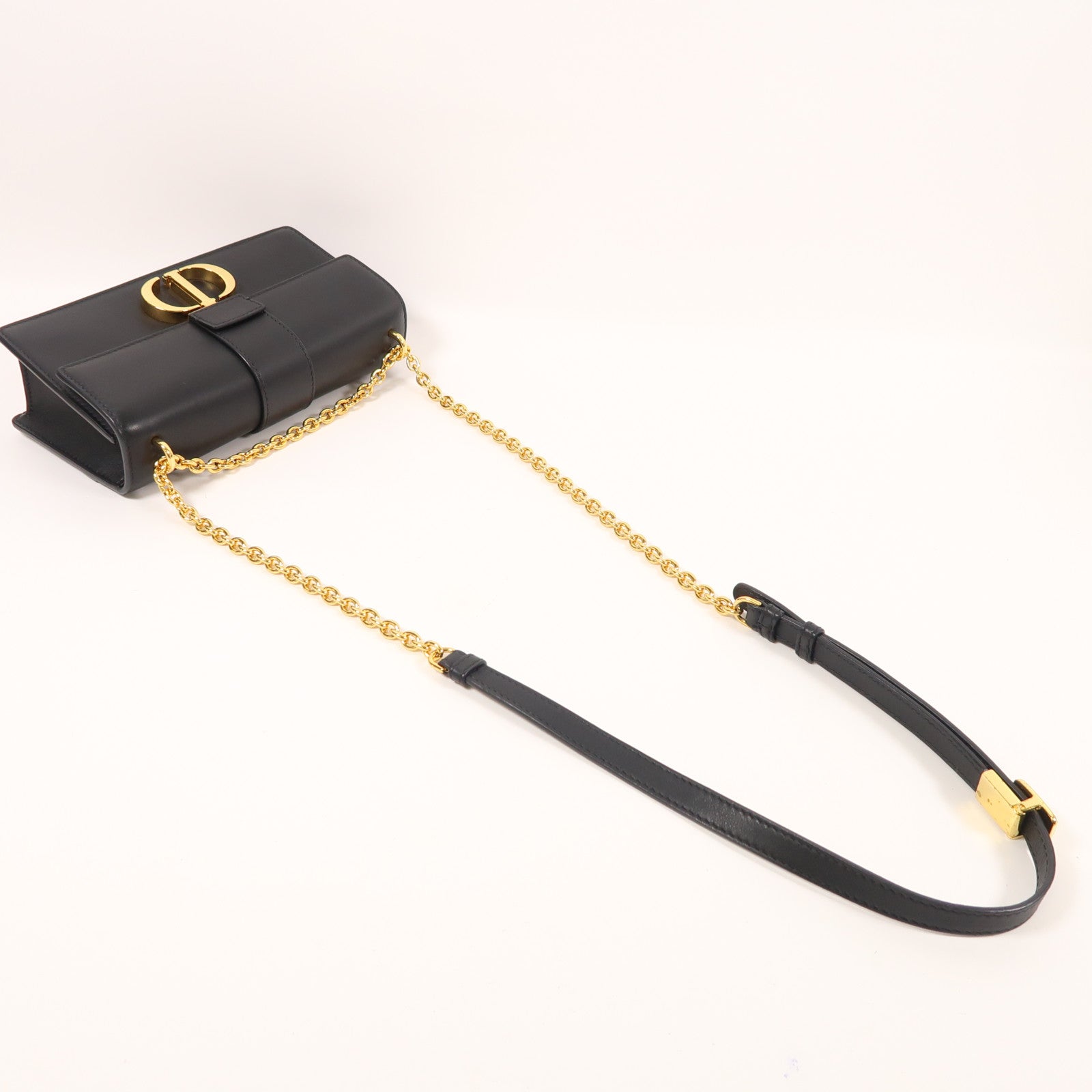 Dior 牛皮皮革30 Montaigne East-West金扣鏈帶肩背袋