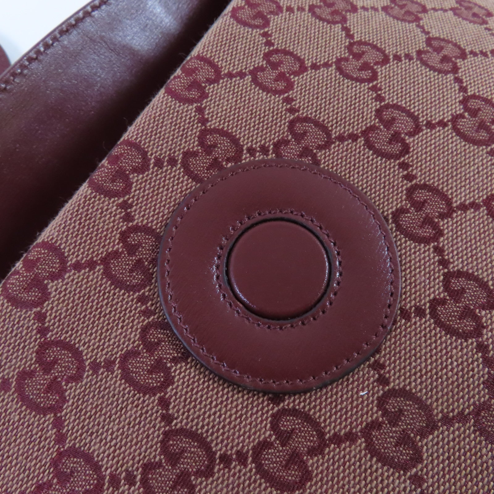 GUCCI GG帆布/牛皮皮革GG Marmont Arli Shoulder Bag金扣肩背袋啡色