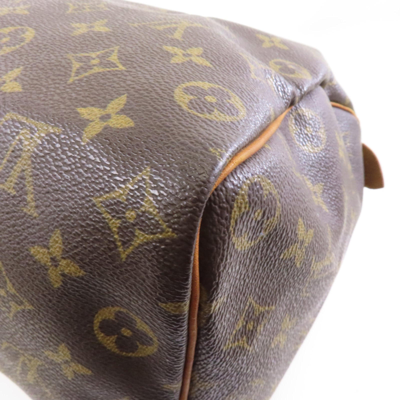 LOUIS VUITTON Monogram Speedy 35金扣手挽袋啡色