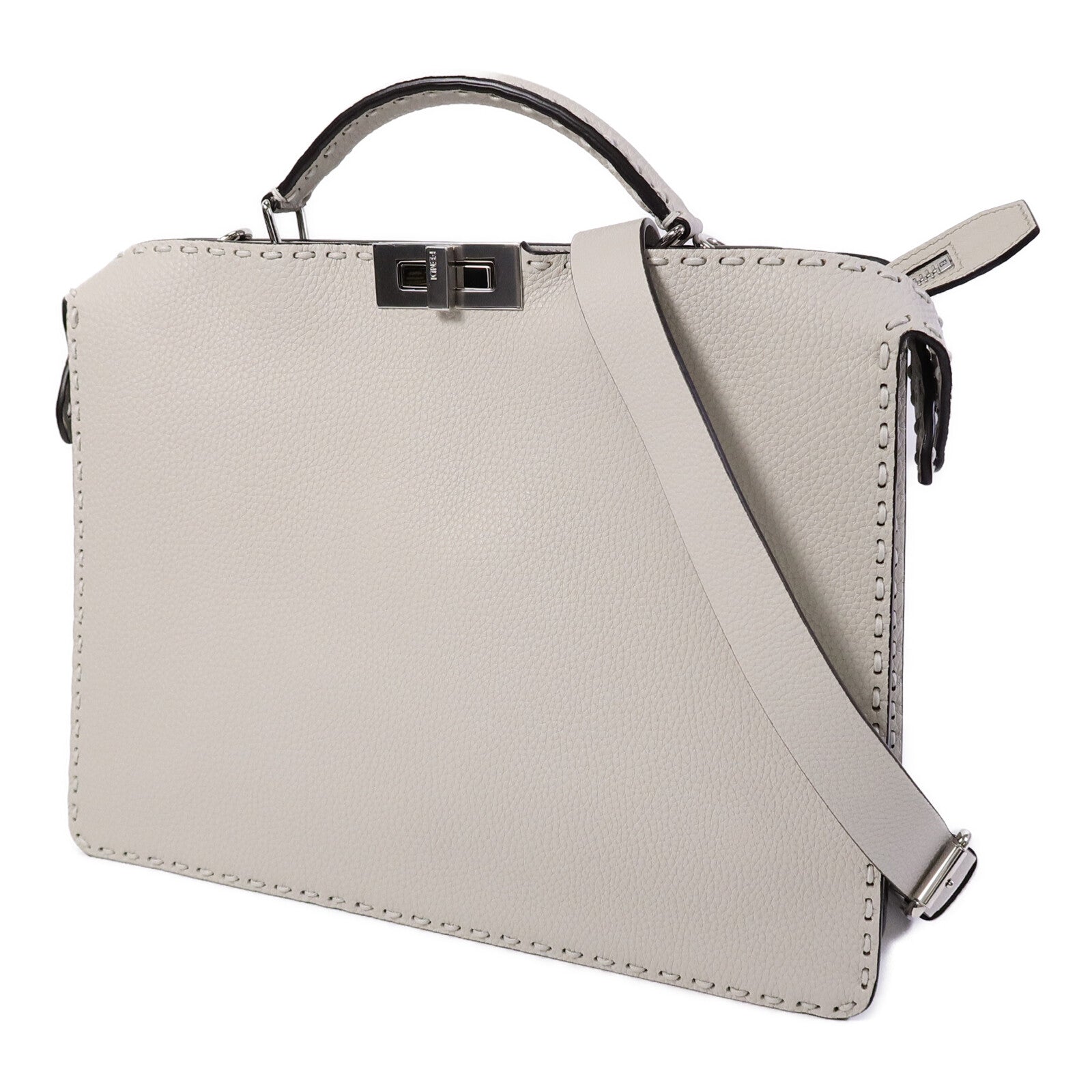 FENDI 牛皮皮革Medium Peekaboo手挽肩背兩用袋