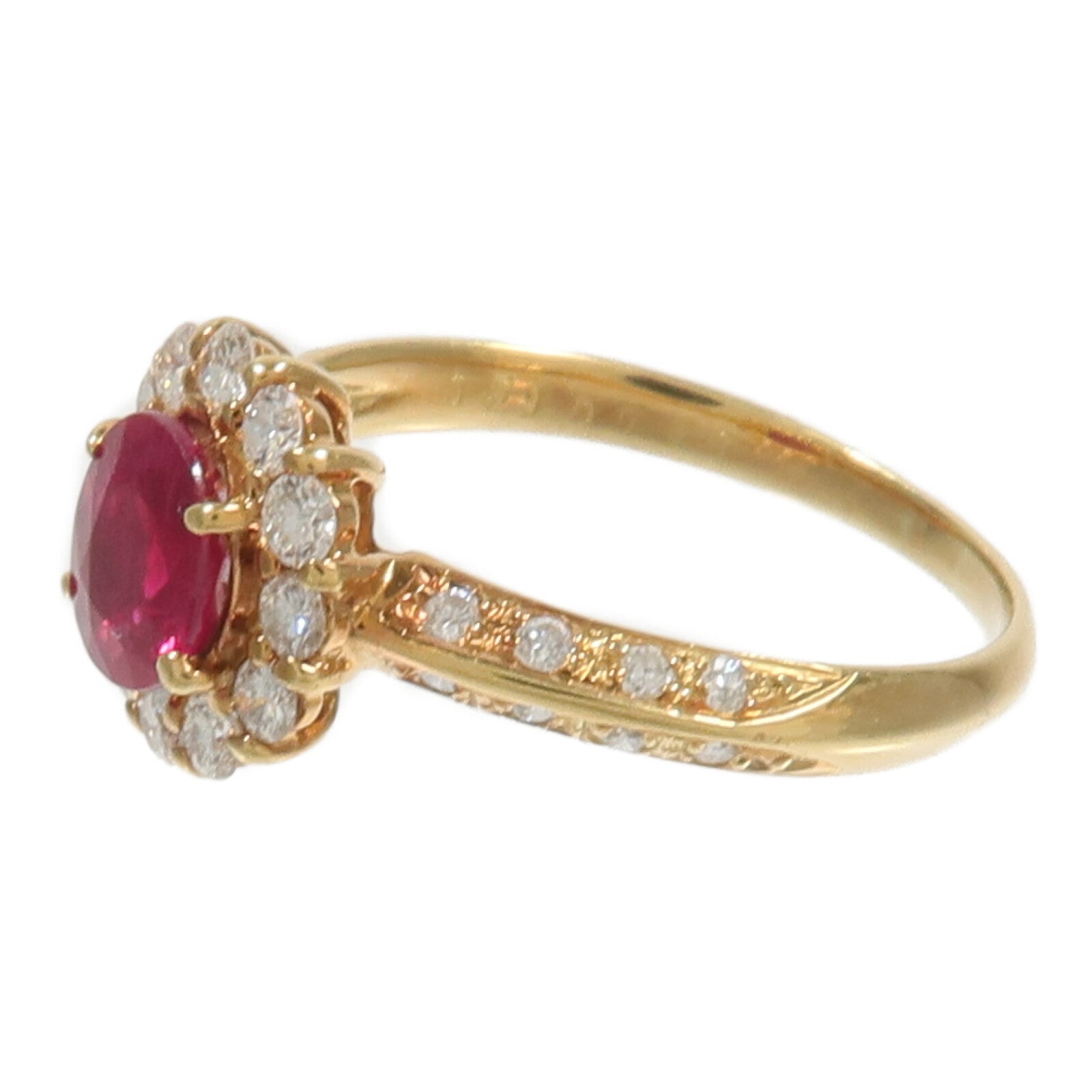 JEWELRY 18K黃金Ruby Diamond Ring紅寶石/鑽石戒指