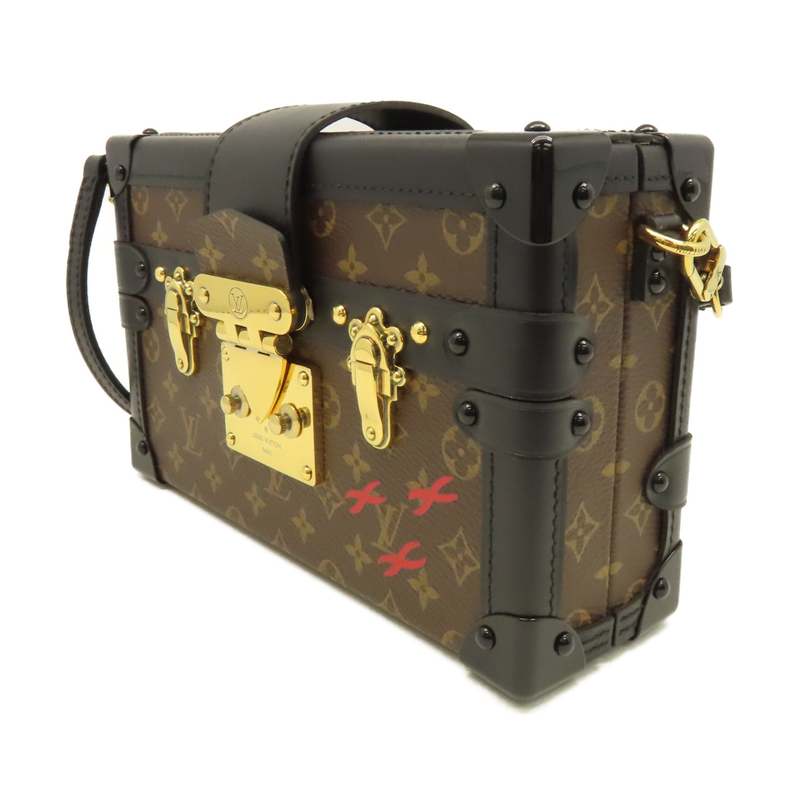 LOUIS VUITTON **【激減優惠】Monogram Petite Malle Shoulder Bag金扣肩背袋啡色/黑色