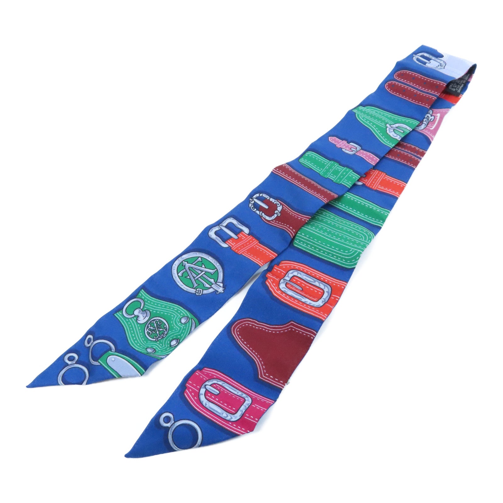HERMES 【激減優惠】絲質Twilly Scarf絲巾藍色