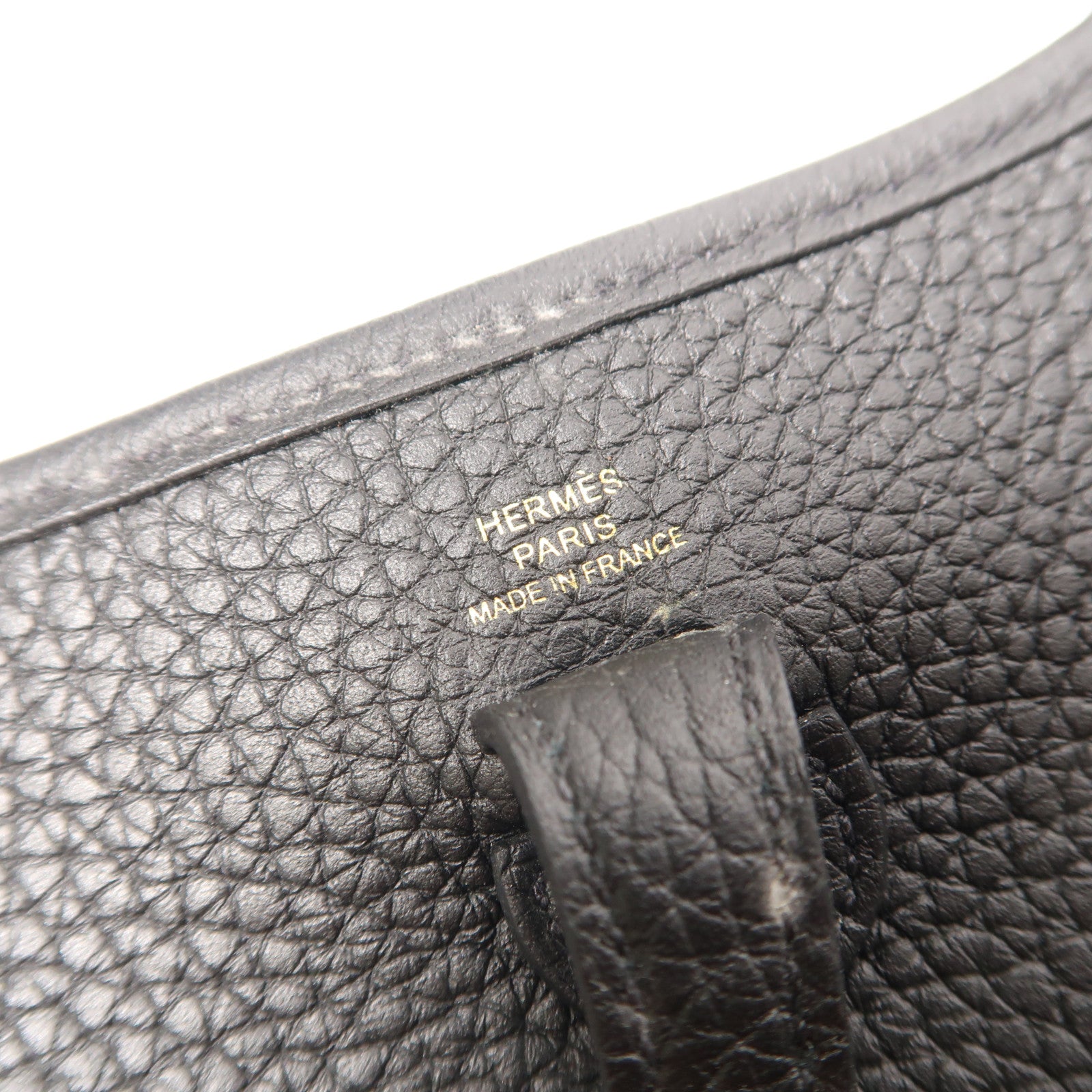 HERMES 【激減優惠】Clemence皮革Evelyne TPM金扣肩背袋經典黑