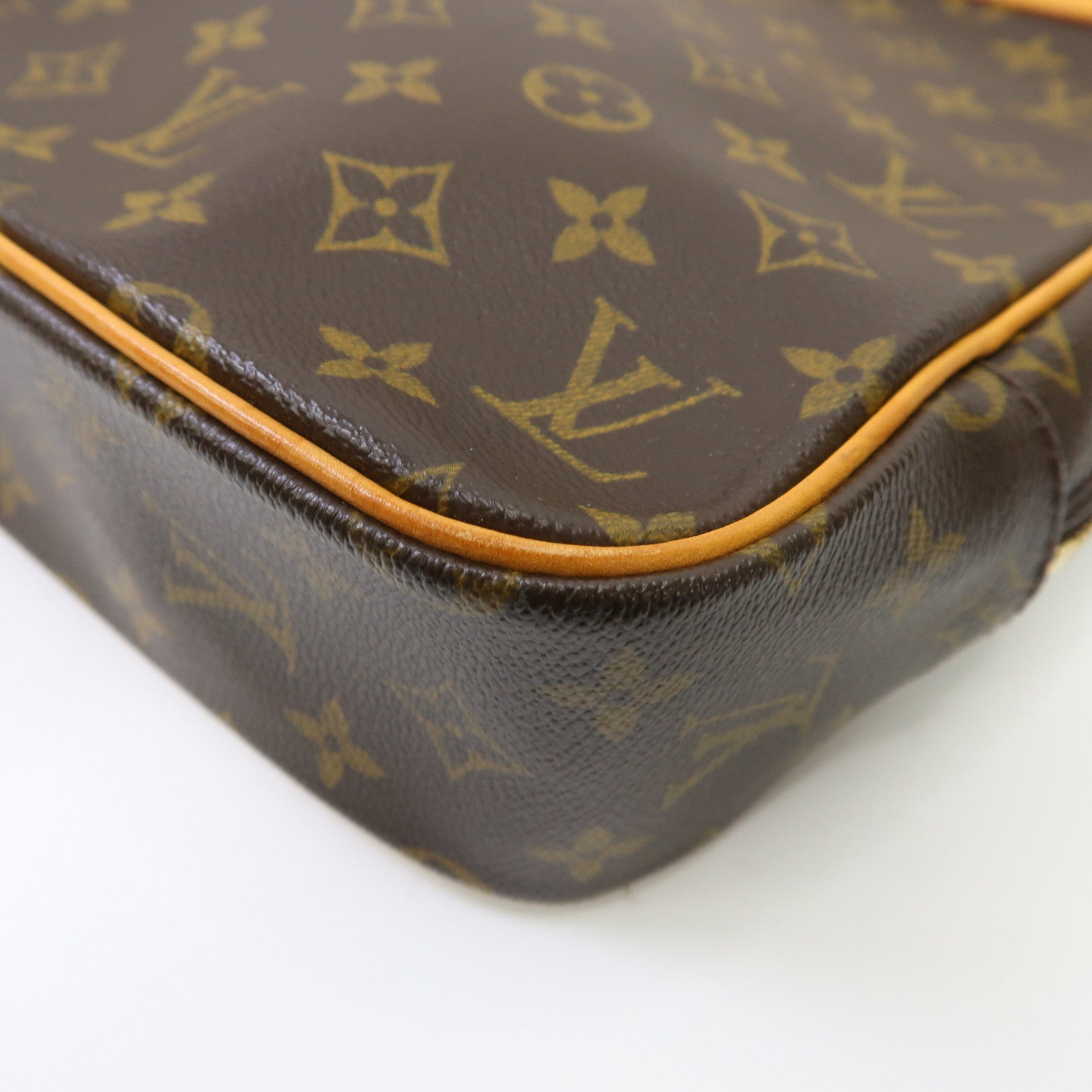LOUIS VUITTON Monogram Porte-Documents Pega金扣手挽袋啡色