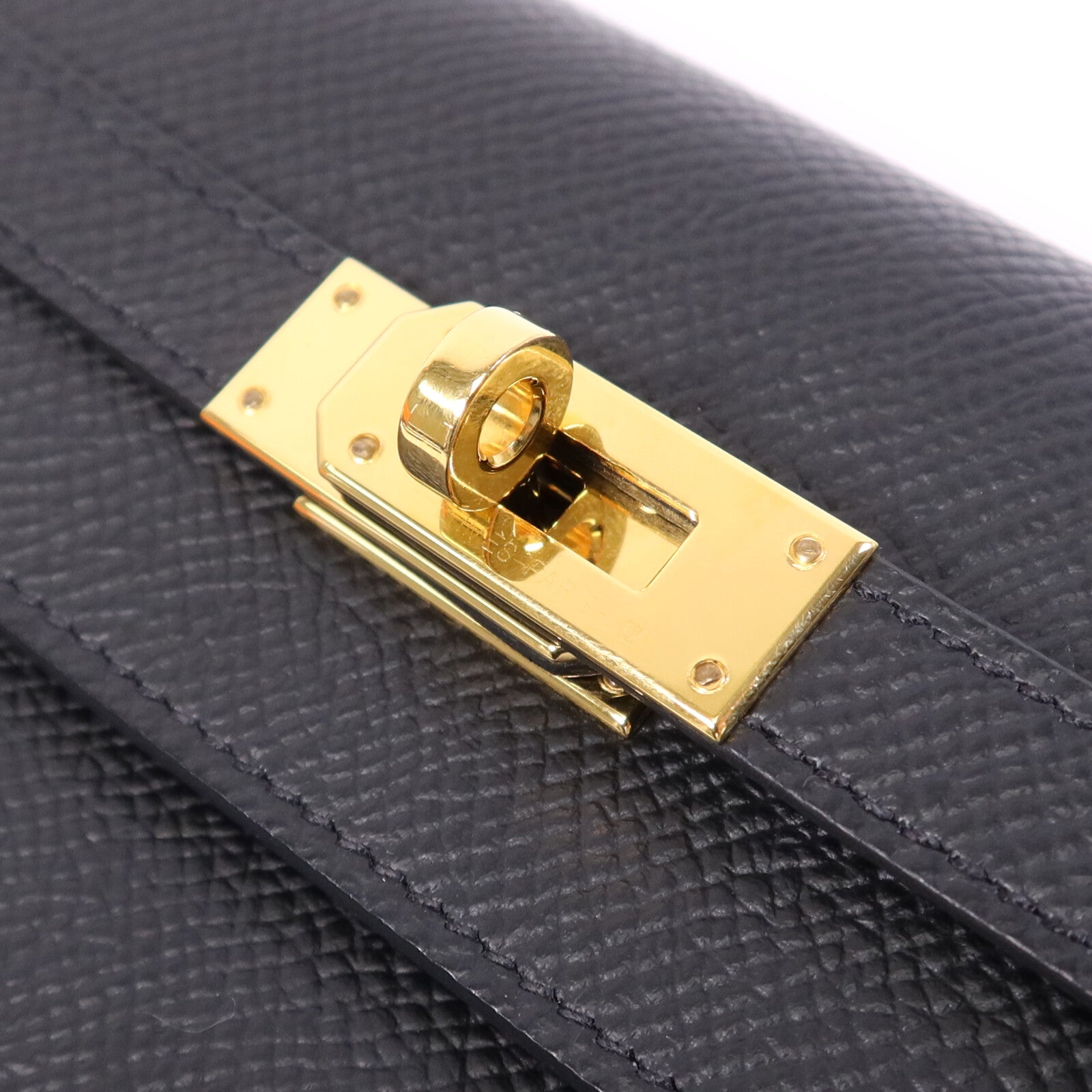 HERMES Epsom皮革Kelly To Go金扣肩背袋Noir