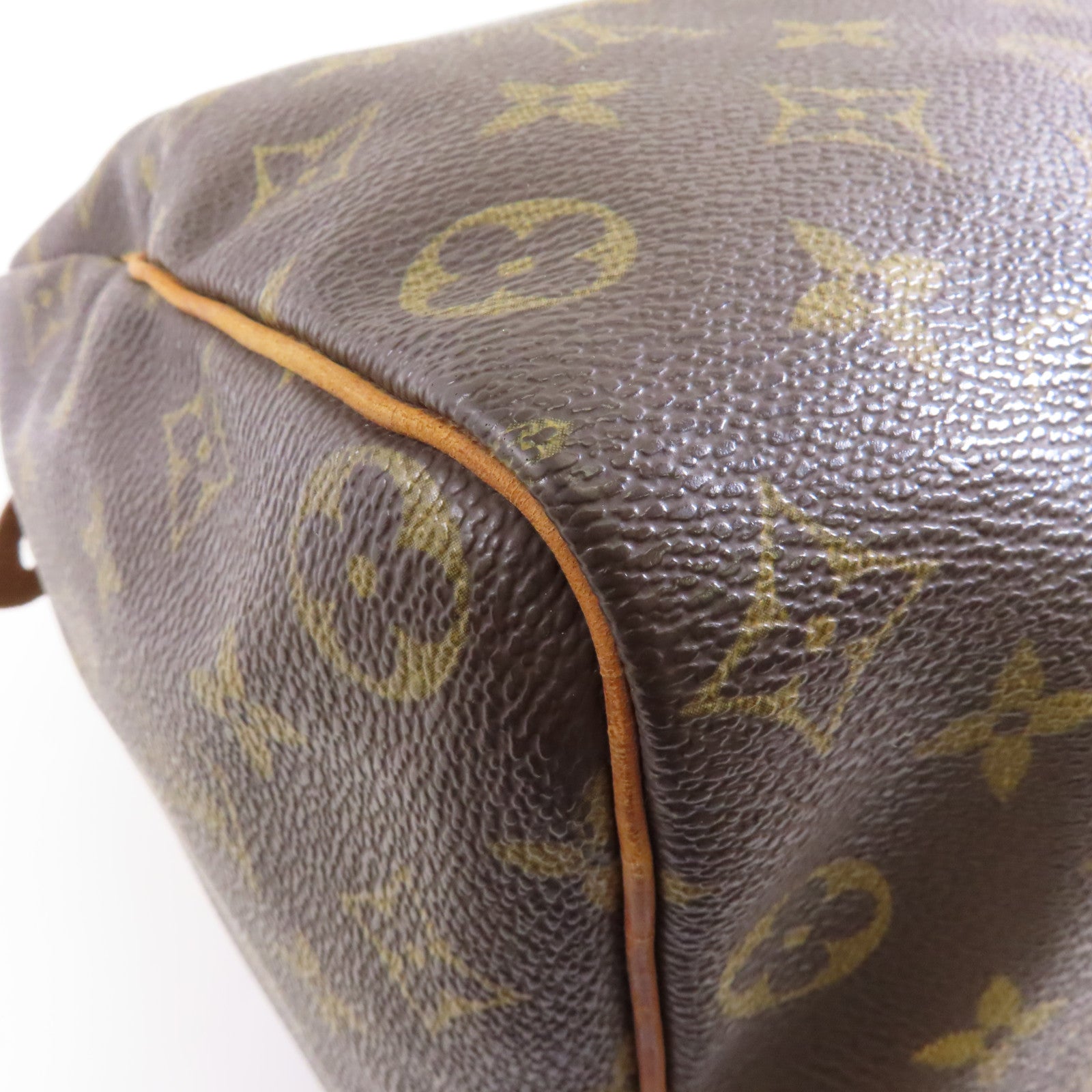 LOUIS VUITTON Monogram Speedy 35金扣手挽袋啡色