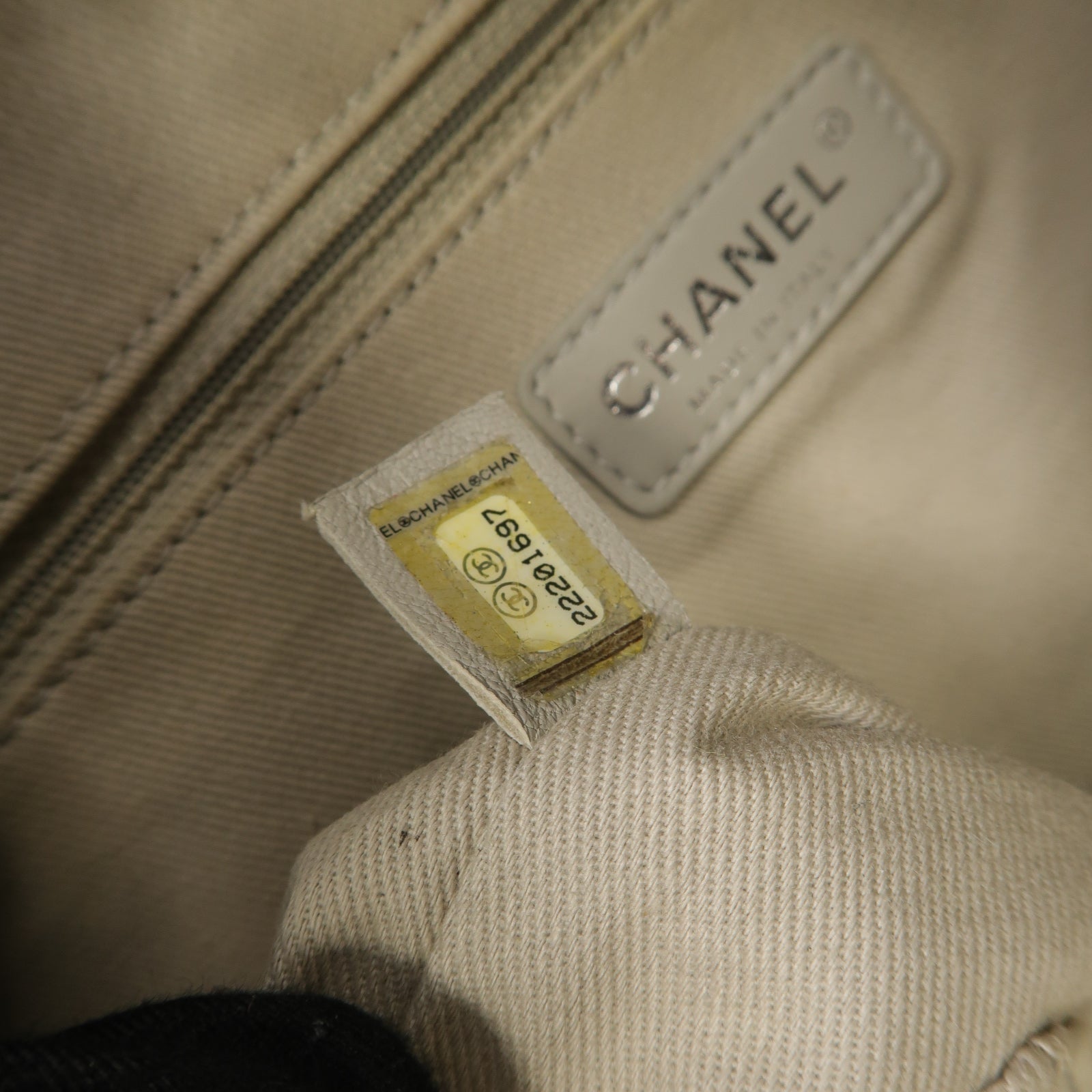 CHANEL 【激減優惠】牛皮皮革2 Way Shoulder銀扣手挽肩背兩用袋藍色