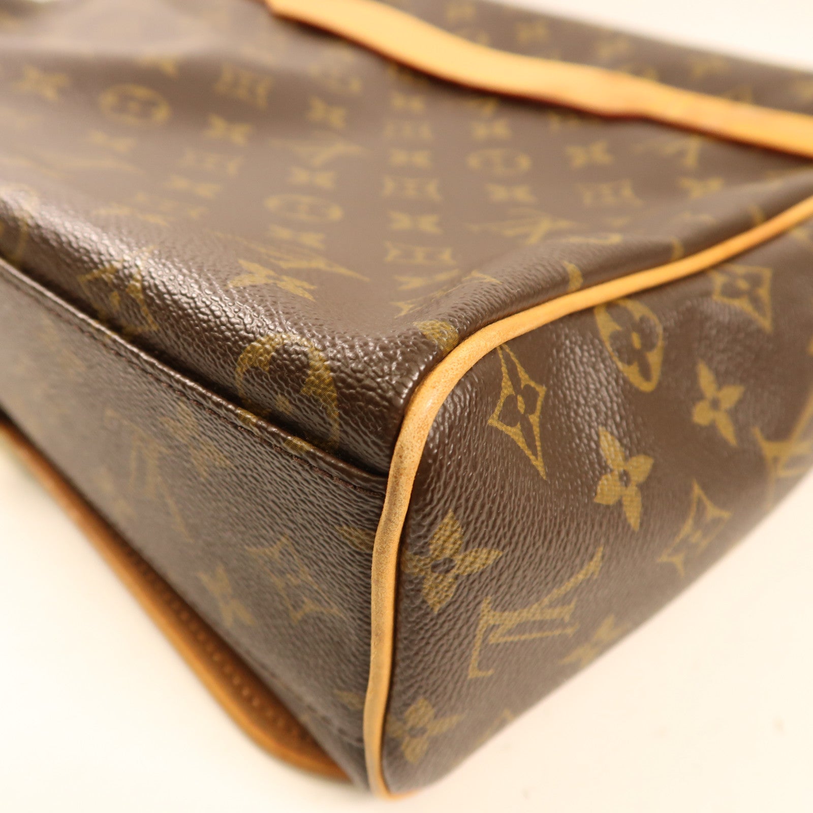 LOUIS VUITTON Monogram Abbesses金扣肩背袋棕色