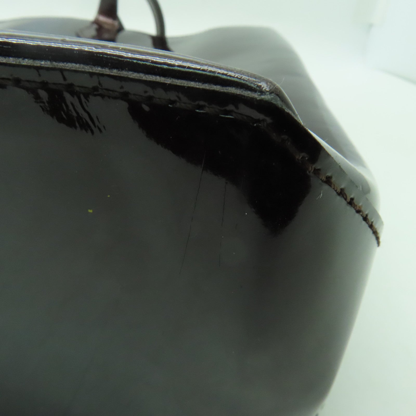 LOUIS VUITTON 【激減優惠】Monogram Vernis Wilshire GM金扣手挽袋紅色