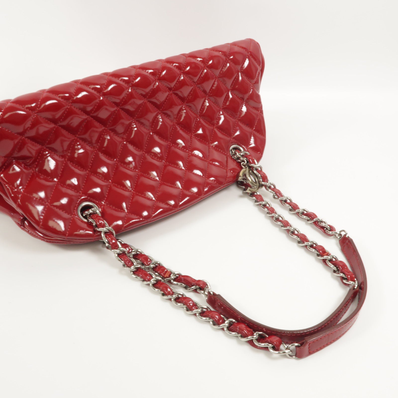 CHANEL 漆皮皮革Shoulder Bag鏈帶肩背袋