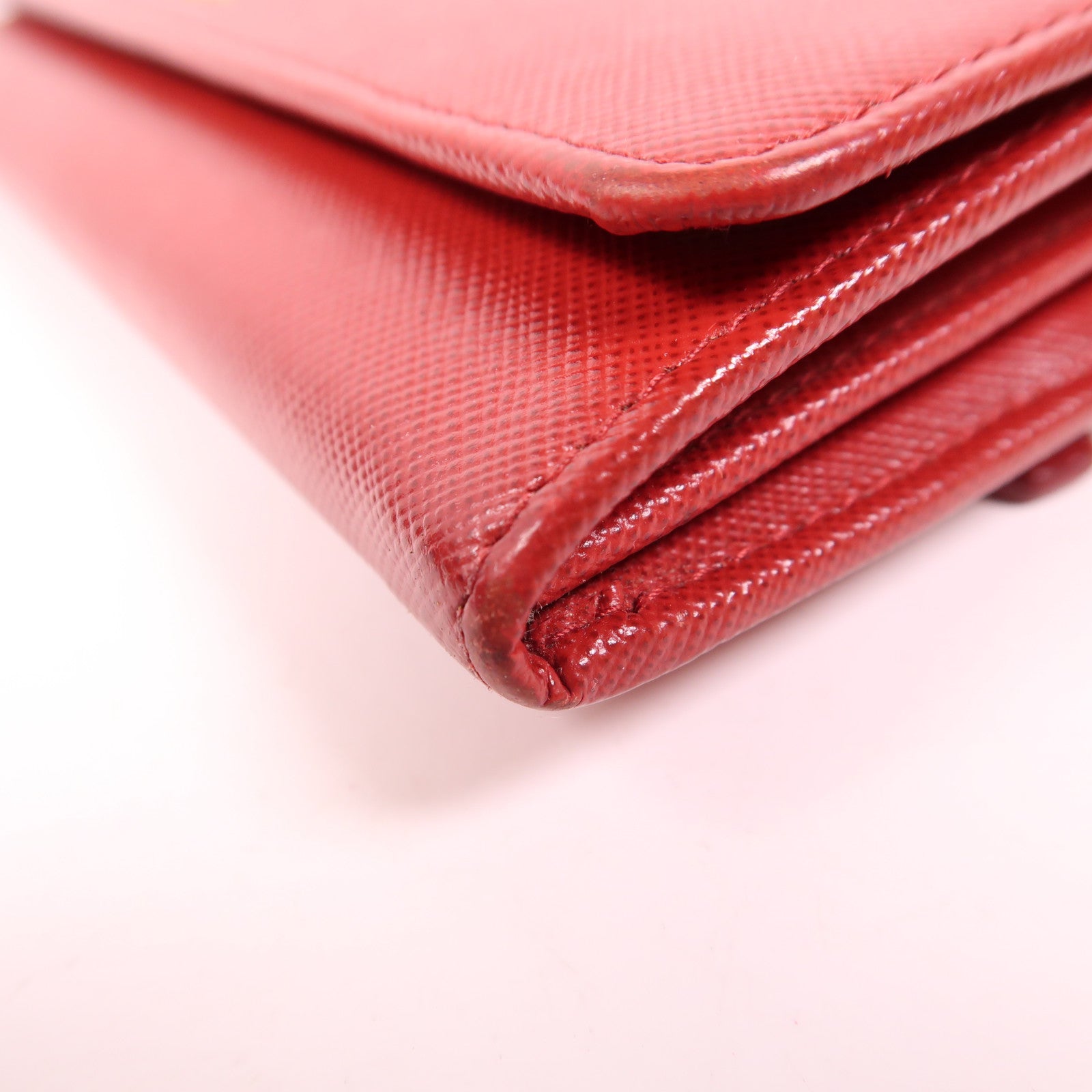 PRADA 【激減優惠】Saffiano皮革Long Wallet金扣長錢包