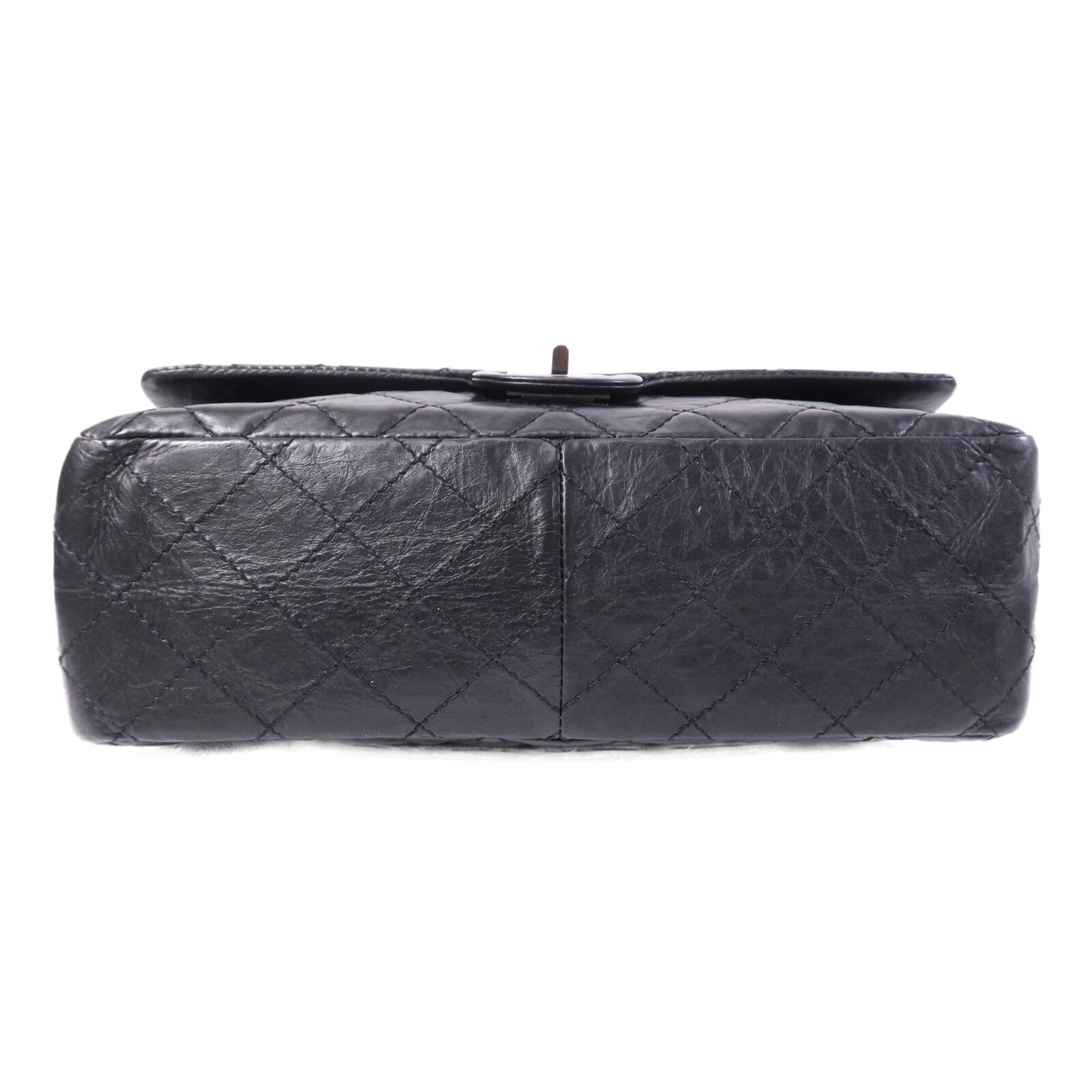 CHANEL 牛皮皮革2.55 Large銀扣鏈帶肩背袋