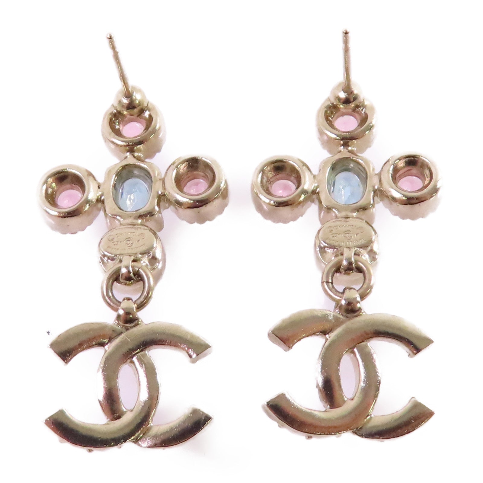 CHANEL 金屬/彩色水鑽Earrings耳環