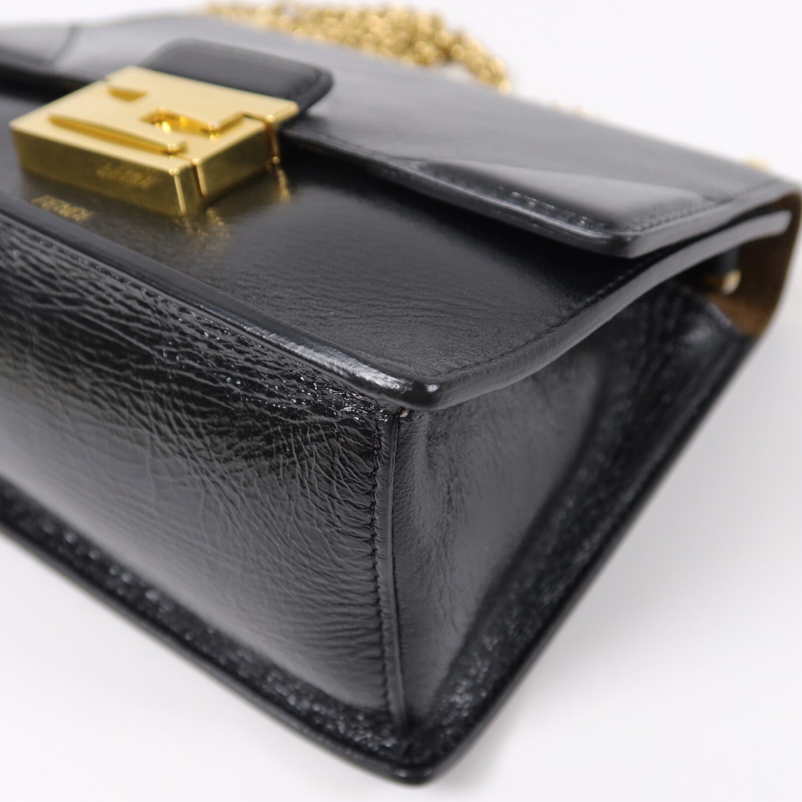 FENDI 牛皮皮革Kan U鏈帶肩背袋
