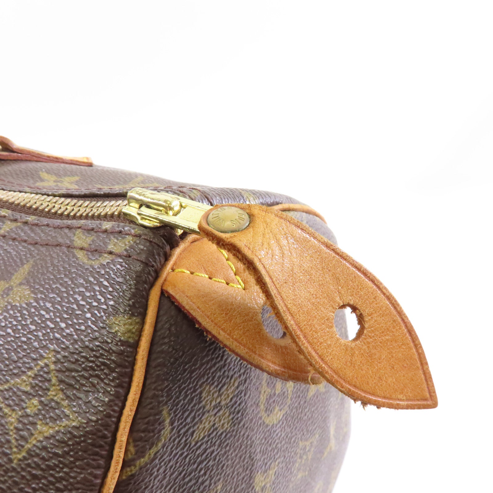 LOUIS VUITTON Monogram Speedy 35金扣手挽袋啡色