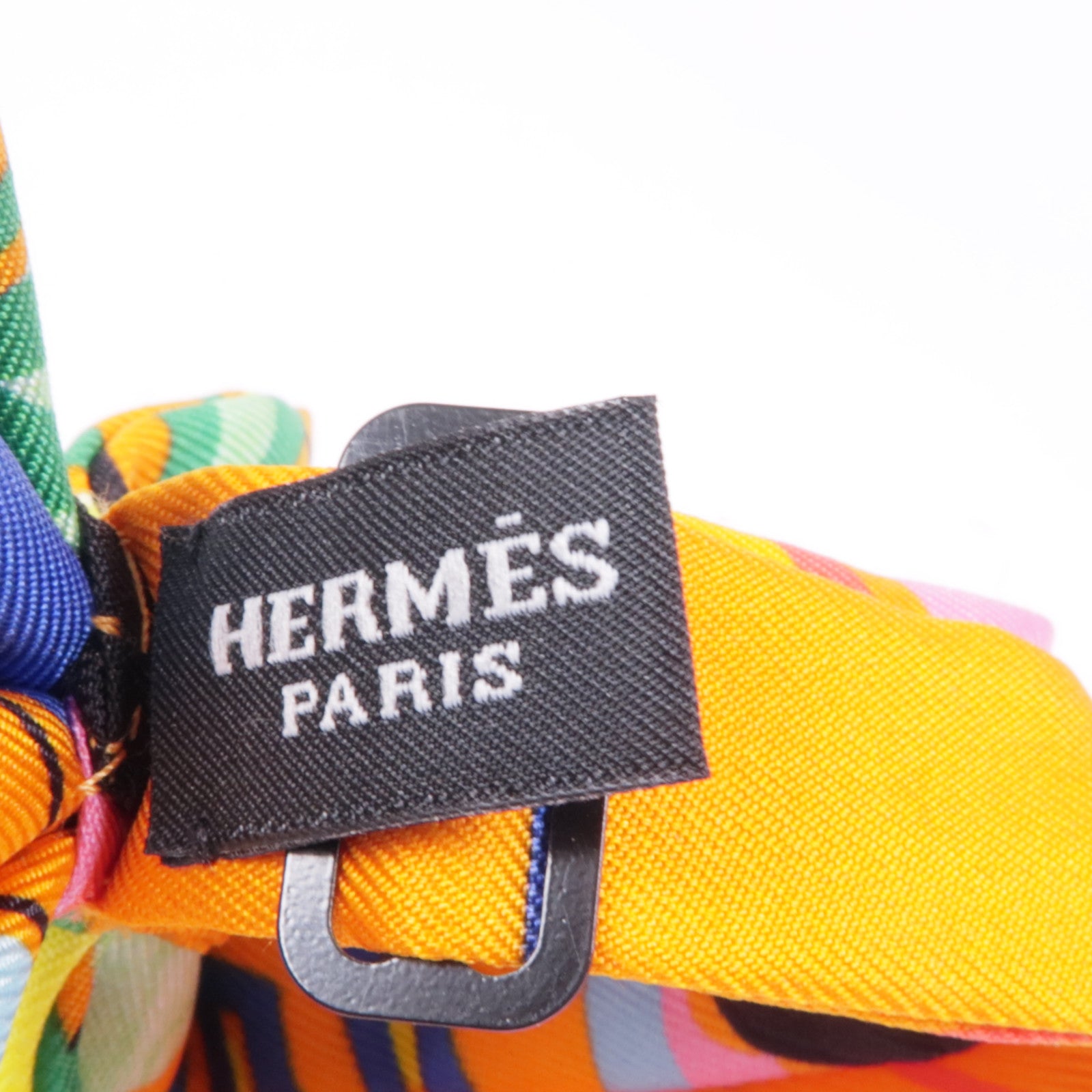 HERMES Bow Tie Silk Multicolor Orange