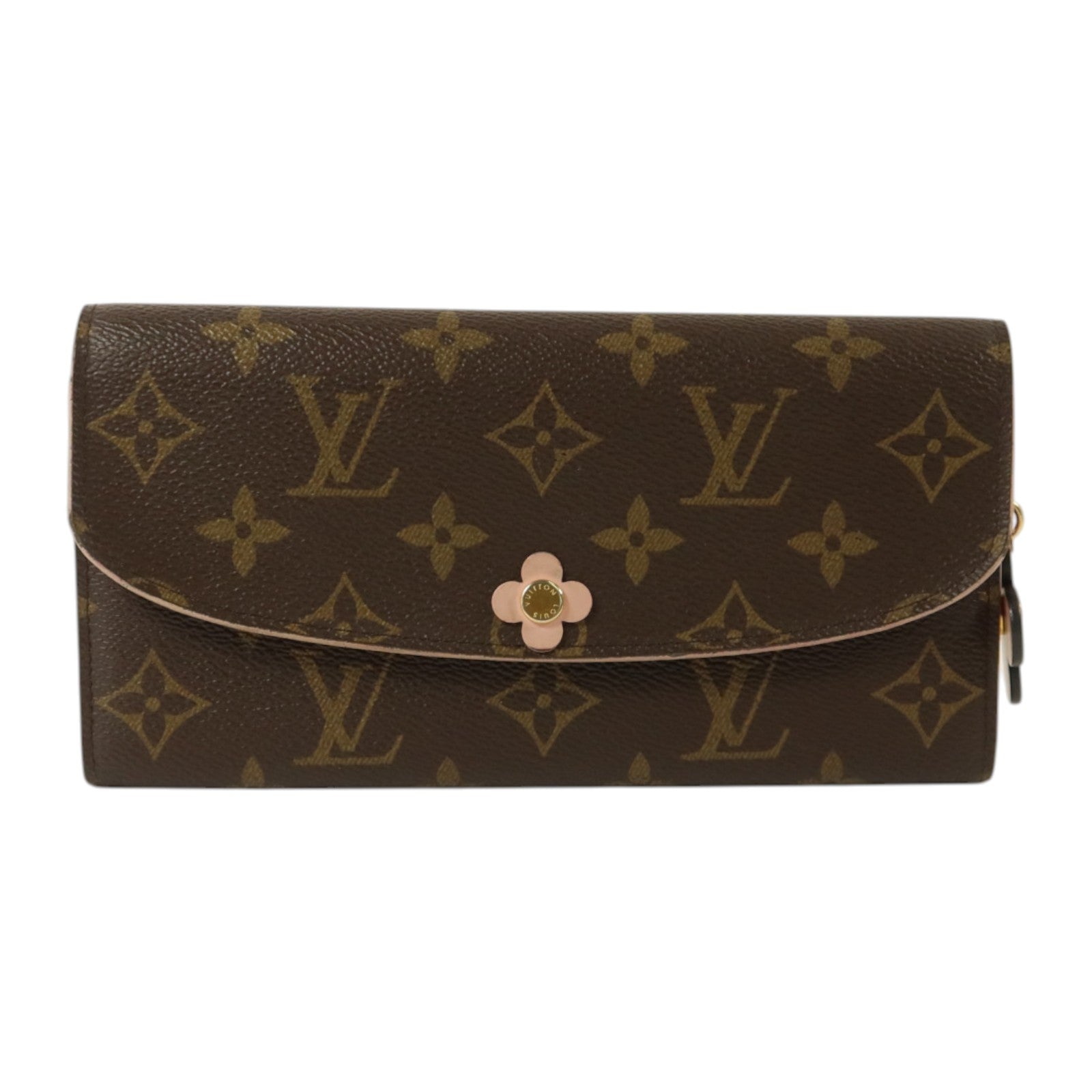 LOUIS VUITTON Monogram Blooming Flowers Emilie Wallet金扣長錢包