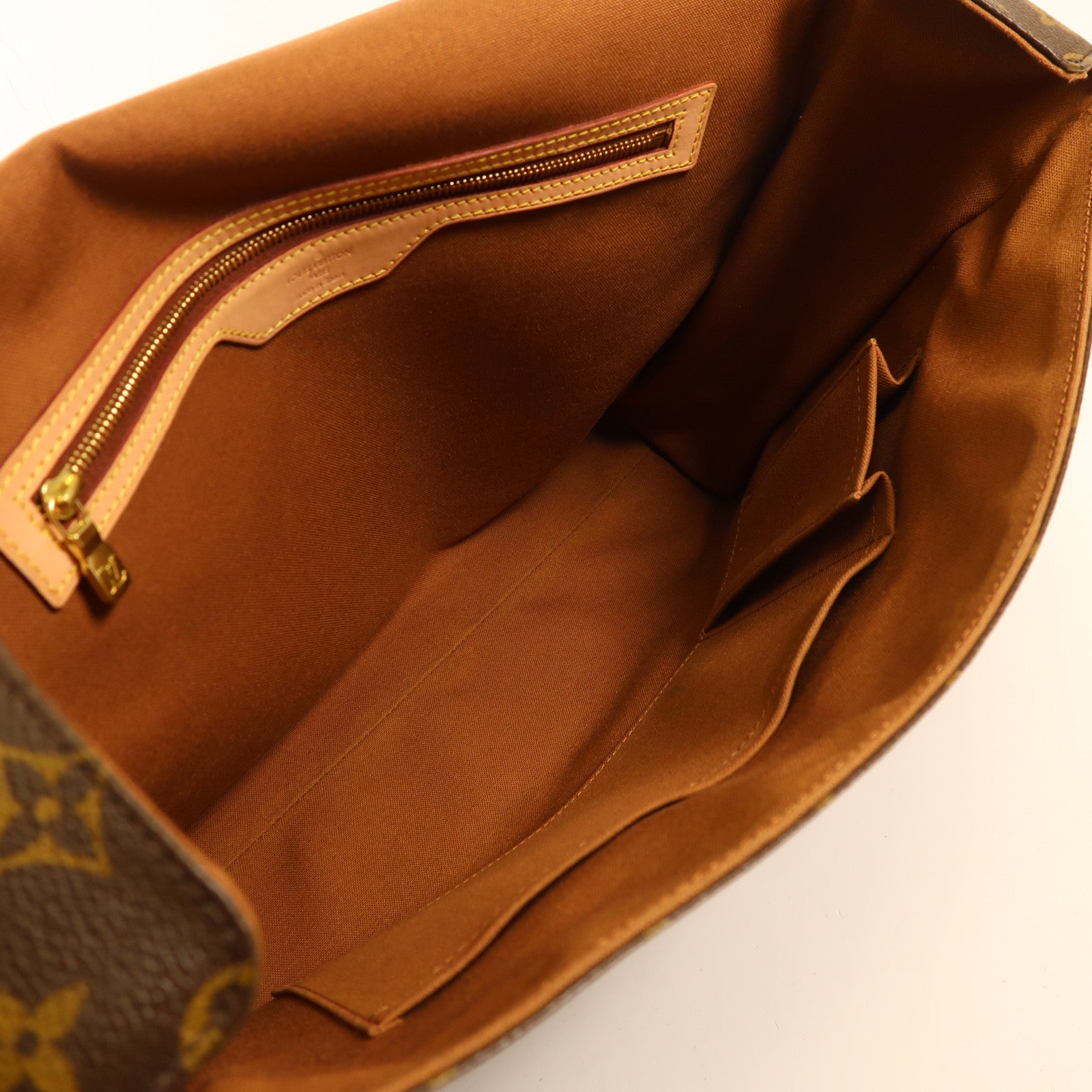 LOUIS VUITTON Monogram Abbesses金扣肩背袋棕色