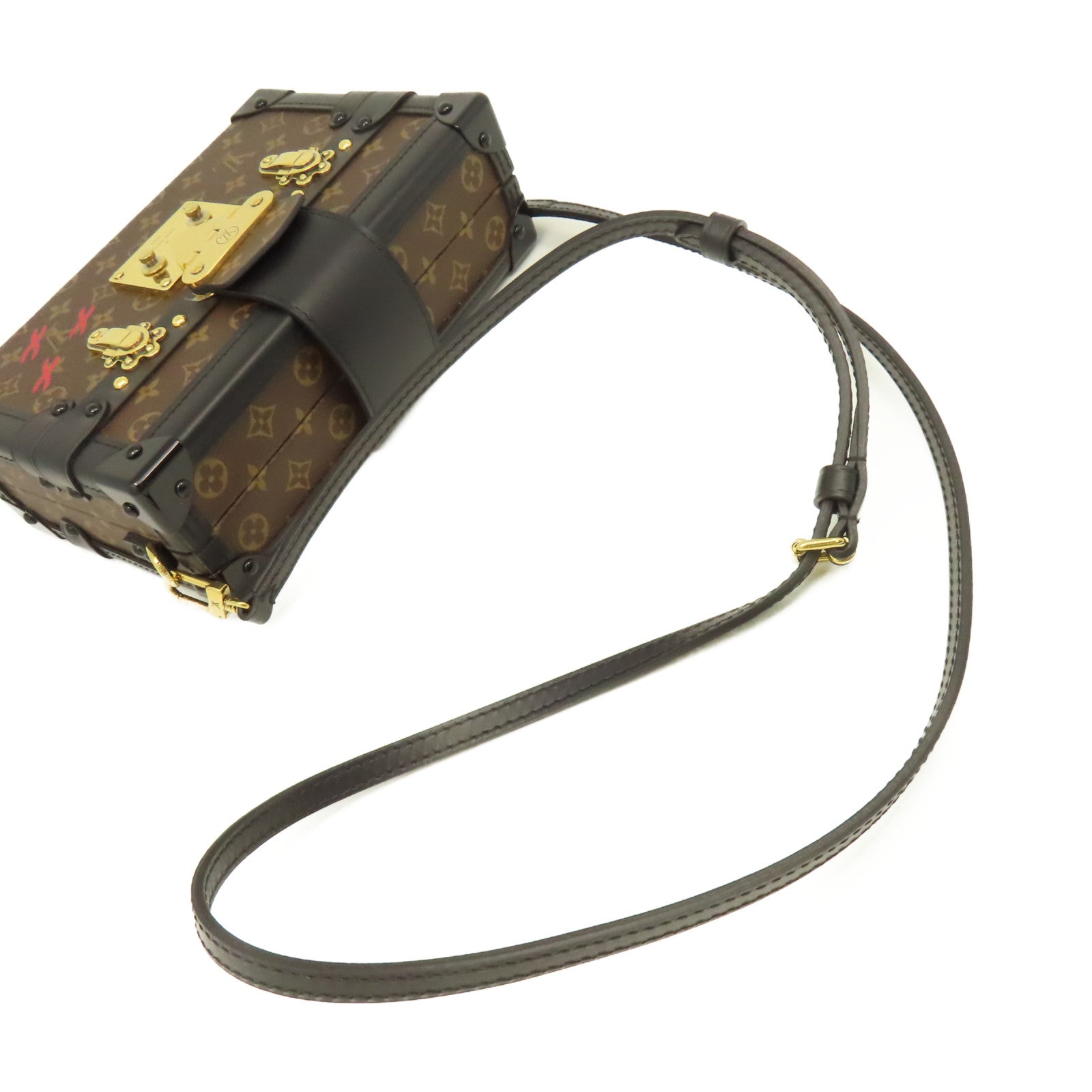 LOUIS VUITTON **【激減優惠】Monogram Petite Malle Shoulder Bag金扣肩背袋啡色/黑色