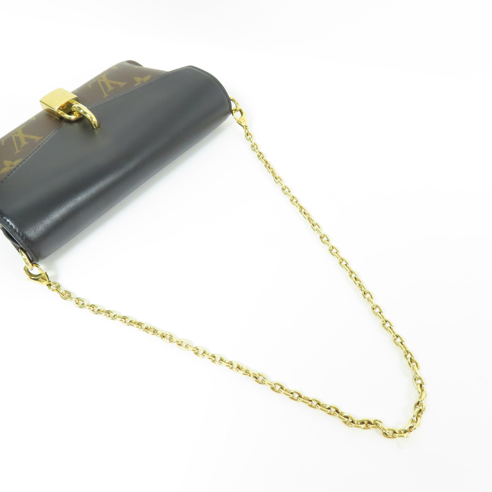 LOUIS VUITTON Monogram Padlock On Strap金扣手挽肩背兩用袋