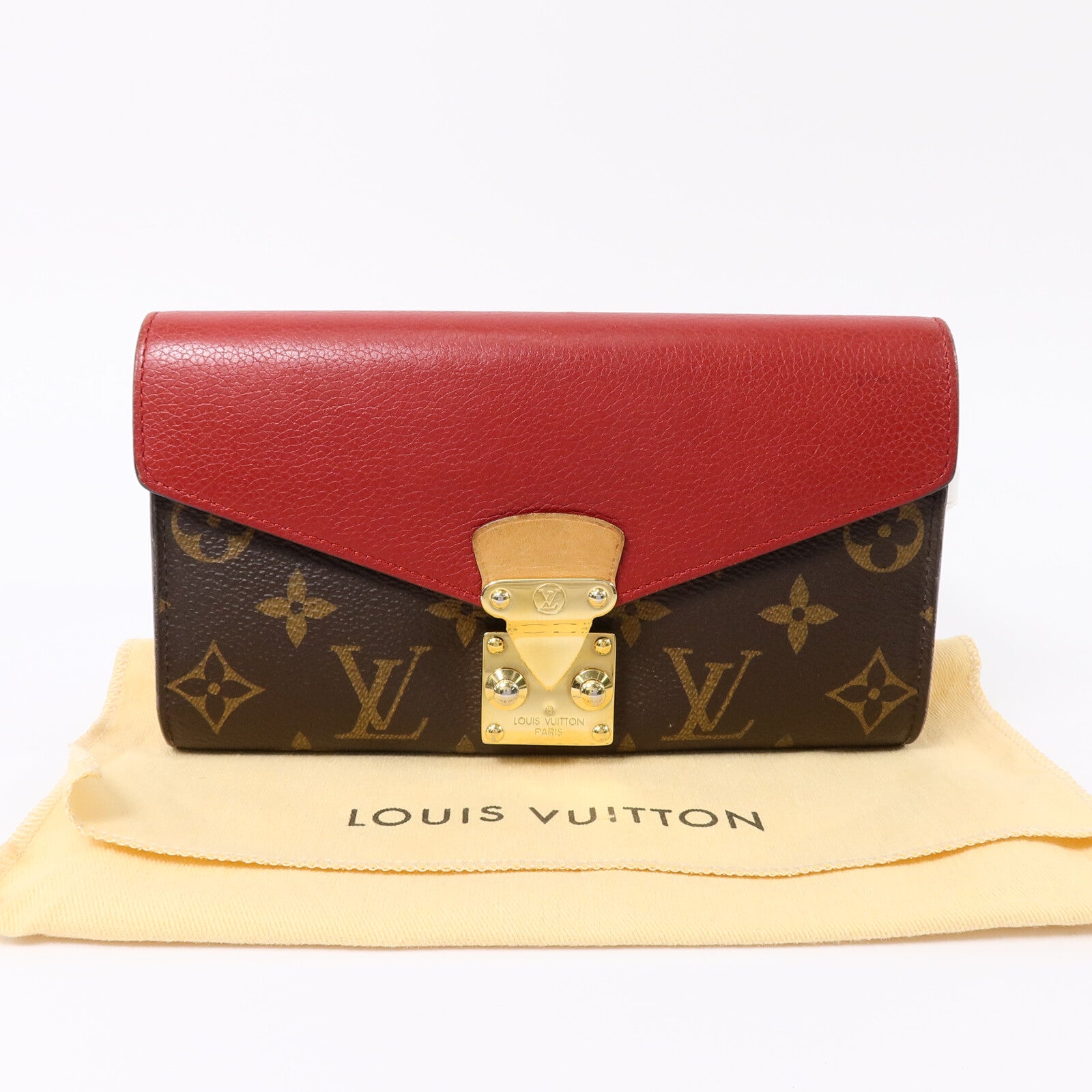 LOUIS VUITTON Monogram Portefeuille Pallas Long Wallet金扣長錢包