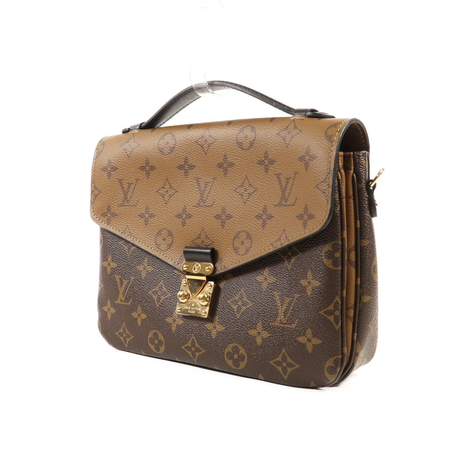 LOUIS VUITTON Monogram Reverse Pochette Metis金扣手挽肩背兩用袋
