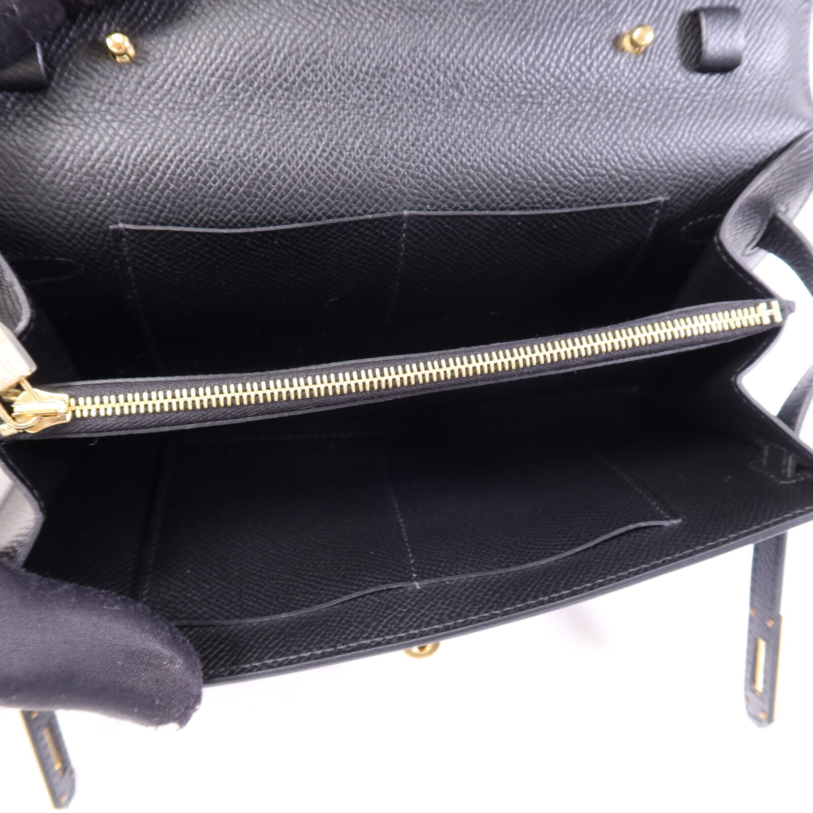 HERMES Epsom皮革Kelly To Go金扣肩背袋Noir