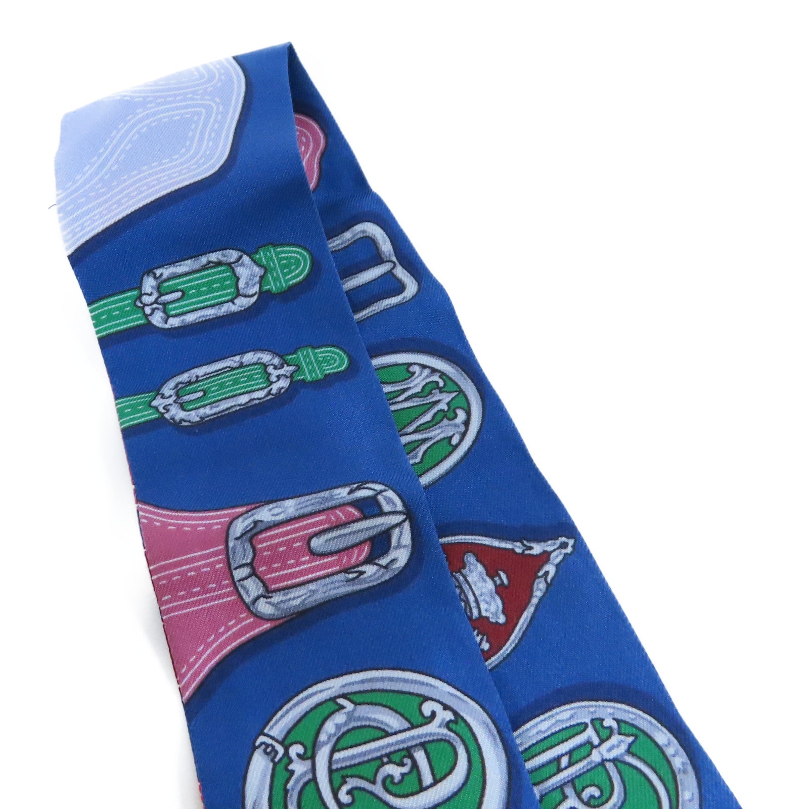 HERMES 【激減優惠】絲質Twilly Scarf絲巾藍色