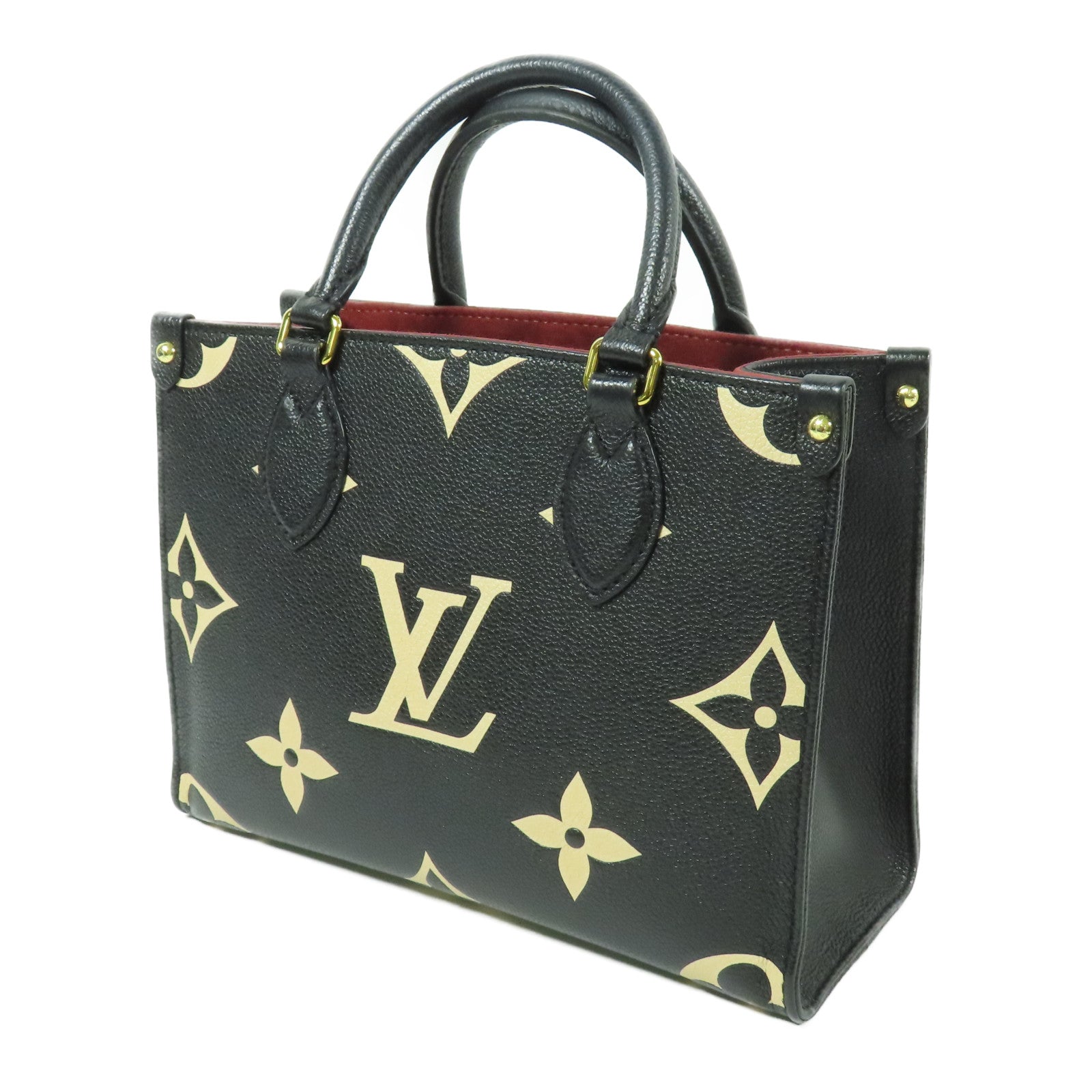 LOUIS VUITTON Monogram Empreinte On The Go PM金扣手挽肩背兩用袋