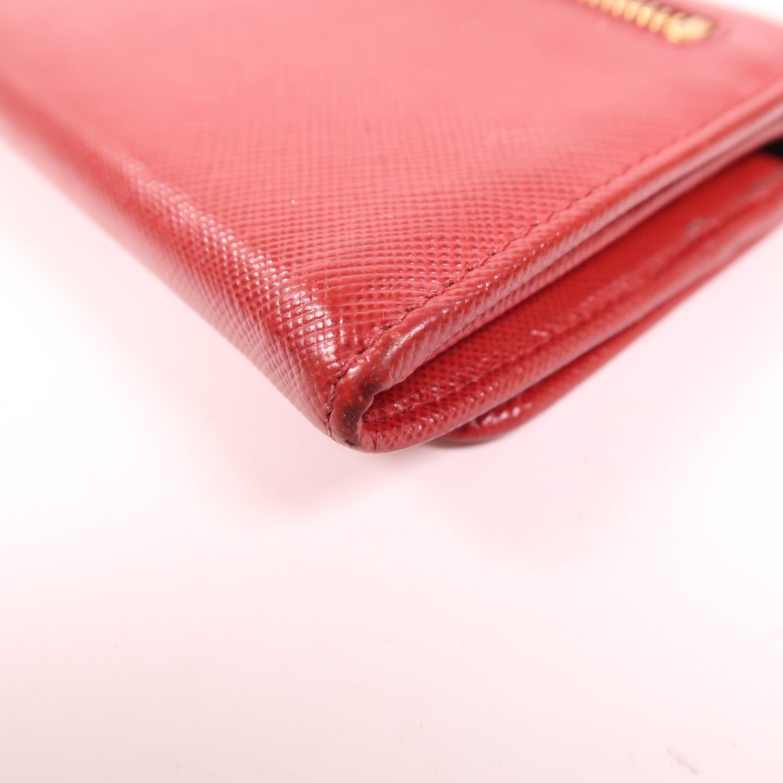 PRADA Saffiano皮革Long Wallet金扣長錢包