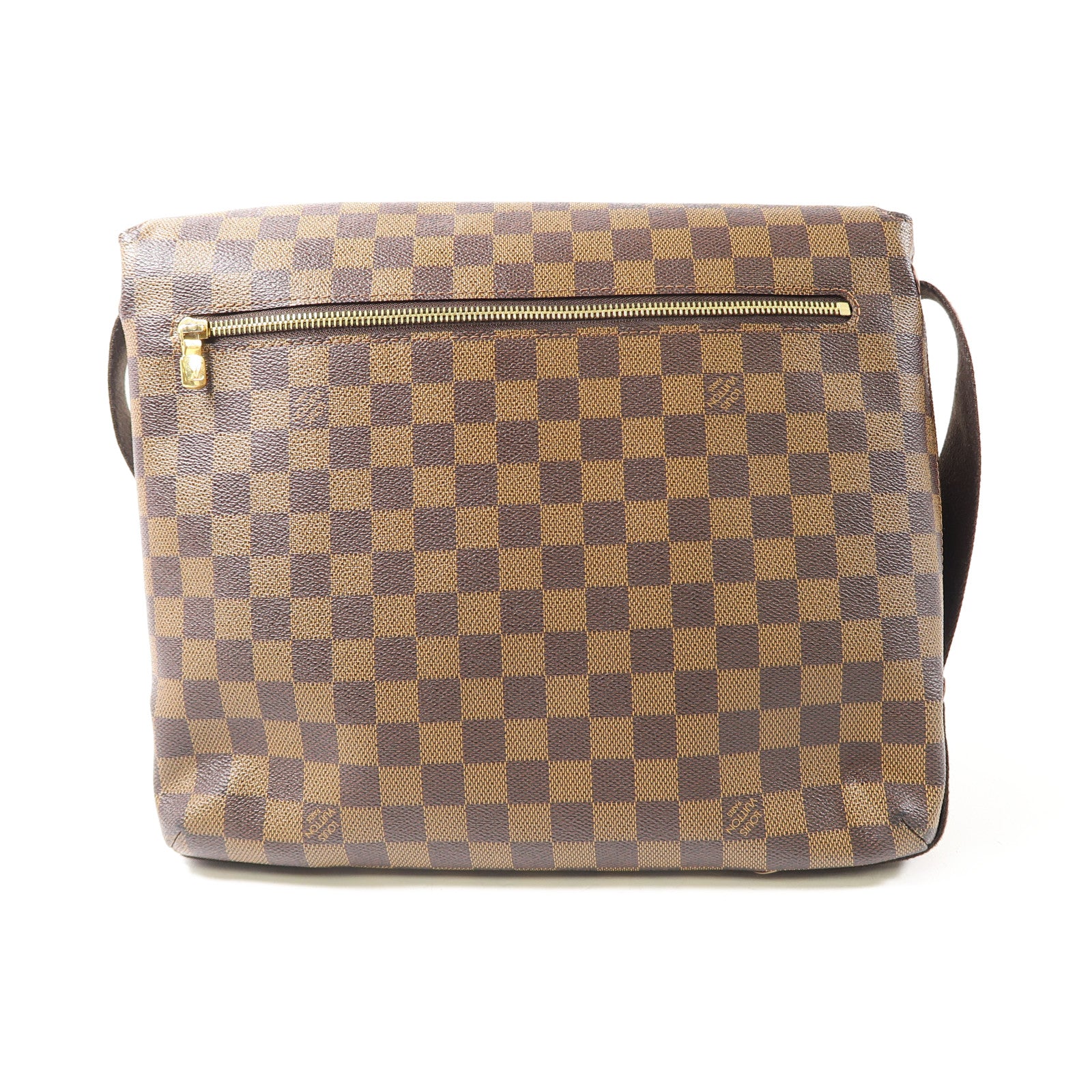 LOUIS VUITTON Damier Brooklyn MM金扣肩背袋啡色