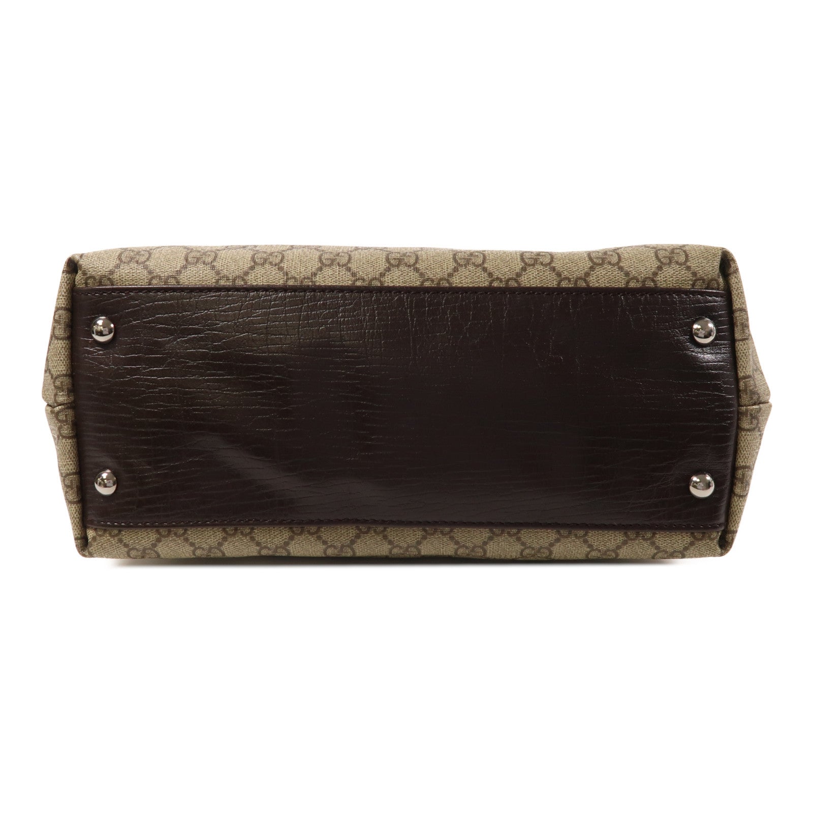 GUCCI 塗層帆布Shoulder Bag銀扣肩背袋