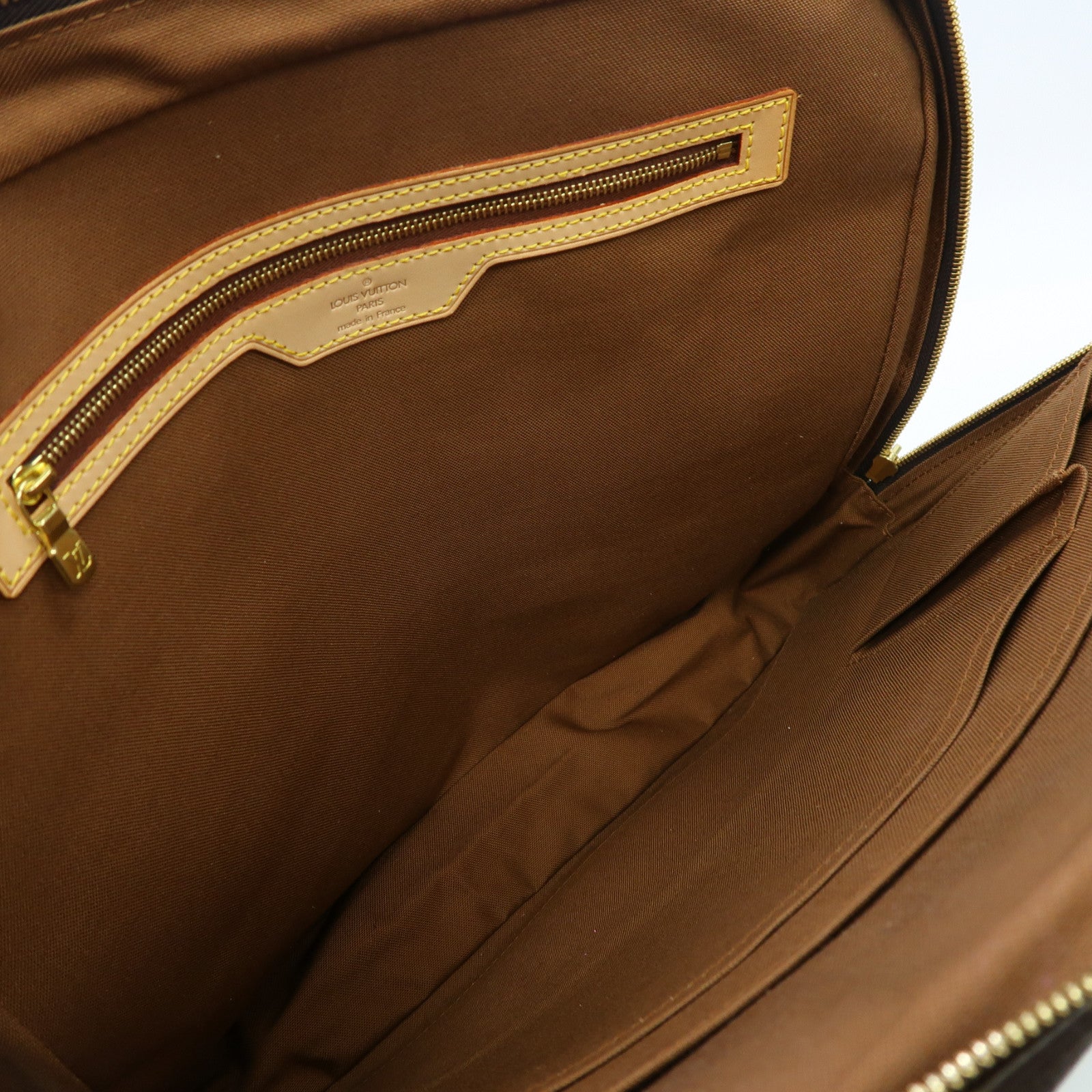 LOUIS VUITTON Monogram Porte-Documents Pega金扣手挽袋啡色