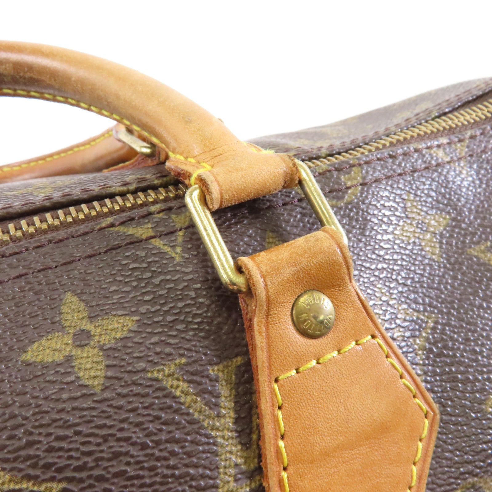 LOUIS VUITTON Monogram Speedy 35金扣手挽袋啡色
